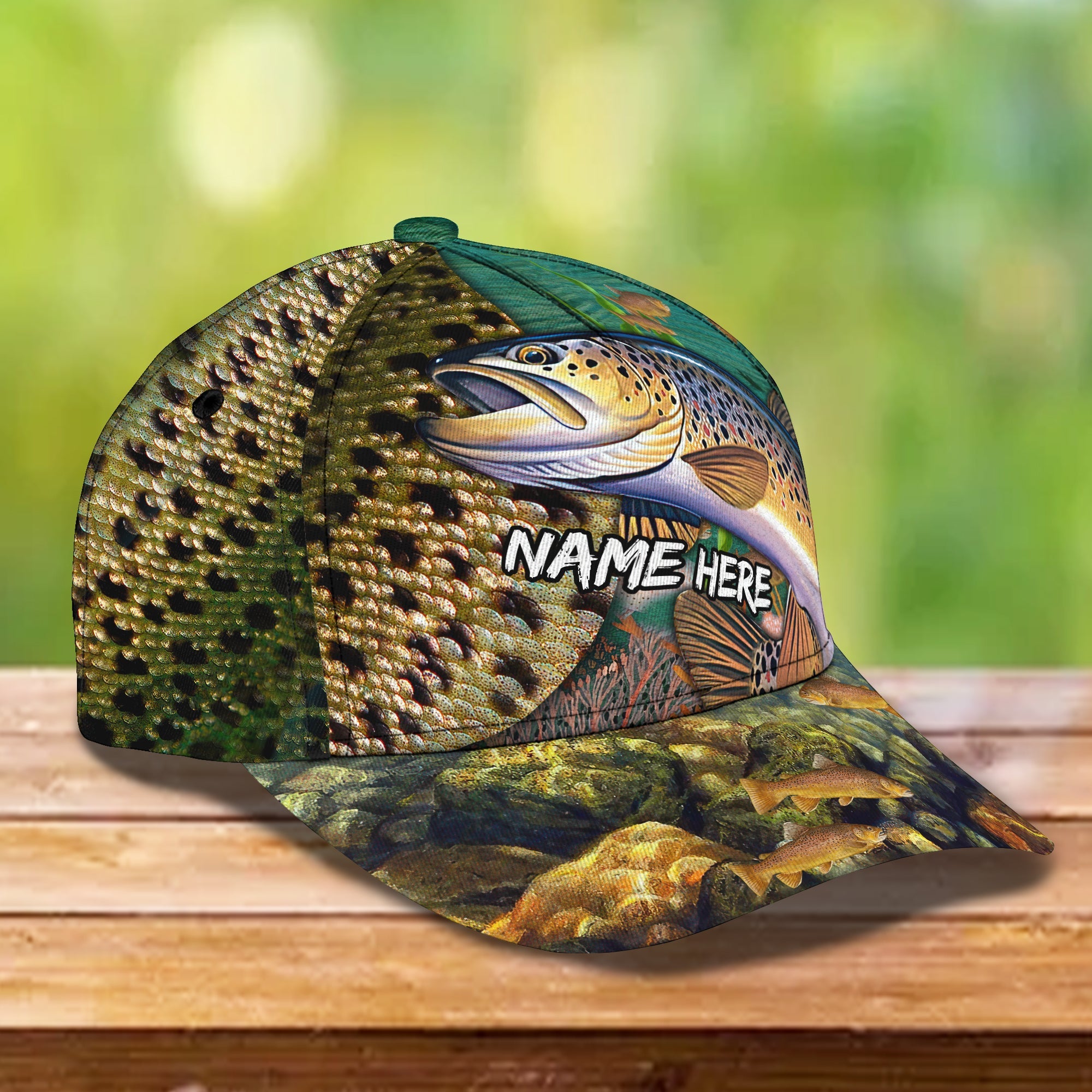 Trout Fishing - Personalized Name Cap - Boom