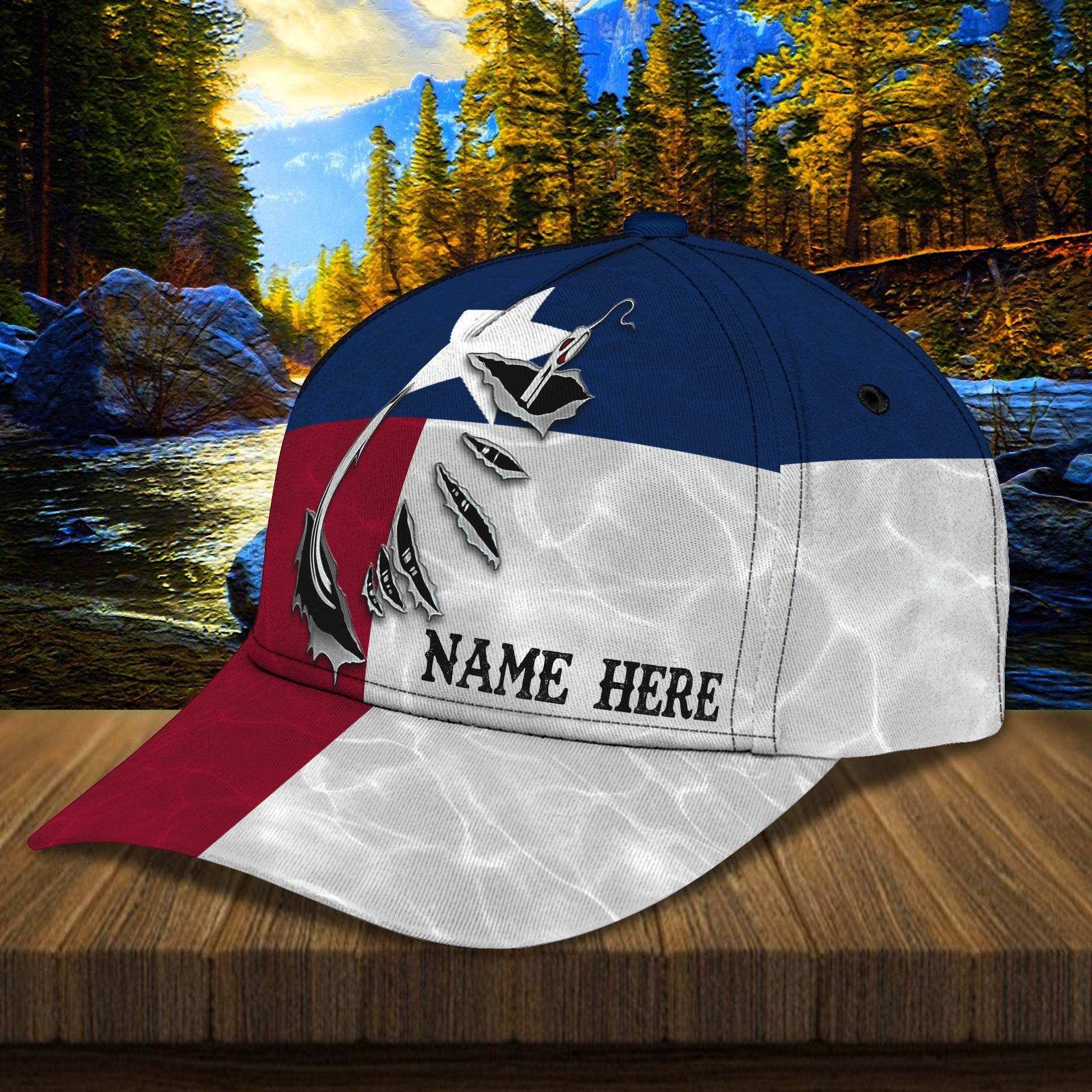 Texas Fishing - Personalized Name Cap - 67