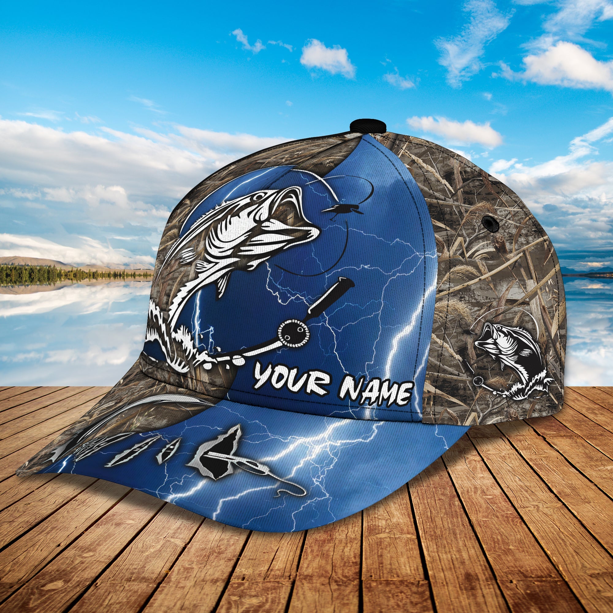 Fishing 01- Personalize Name Cap  - CV98