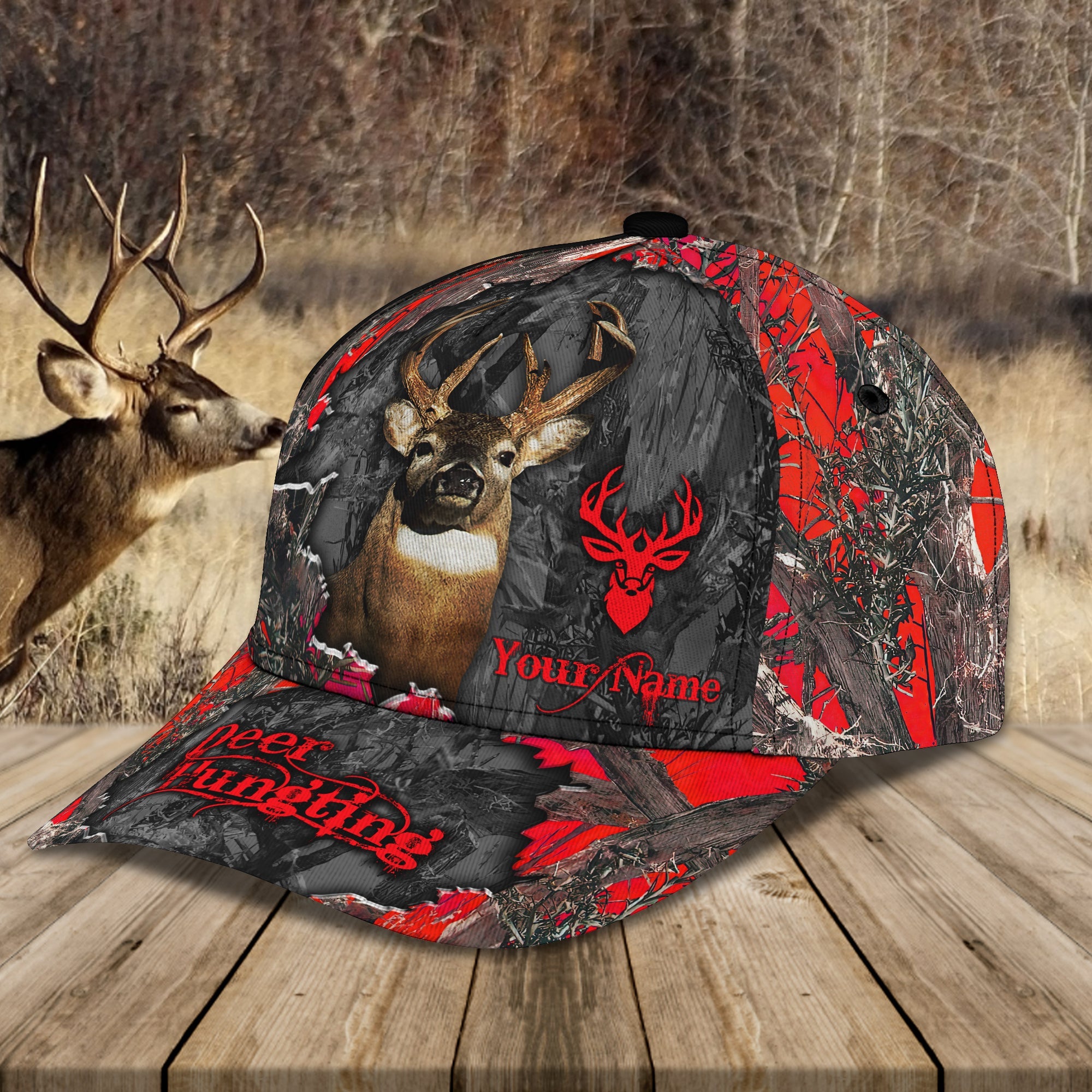 Red Deer Hunting Camo Classic Cap - Hdmt