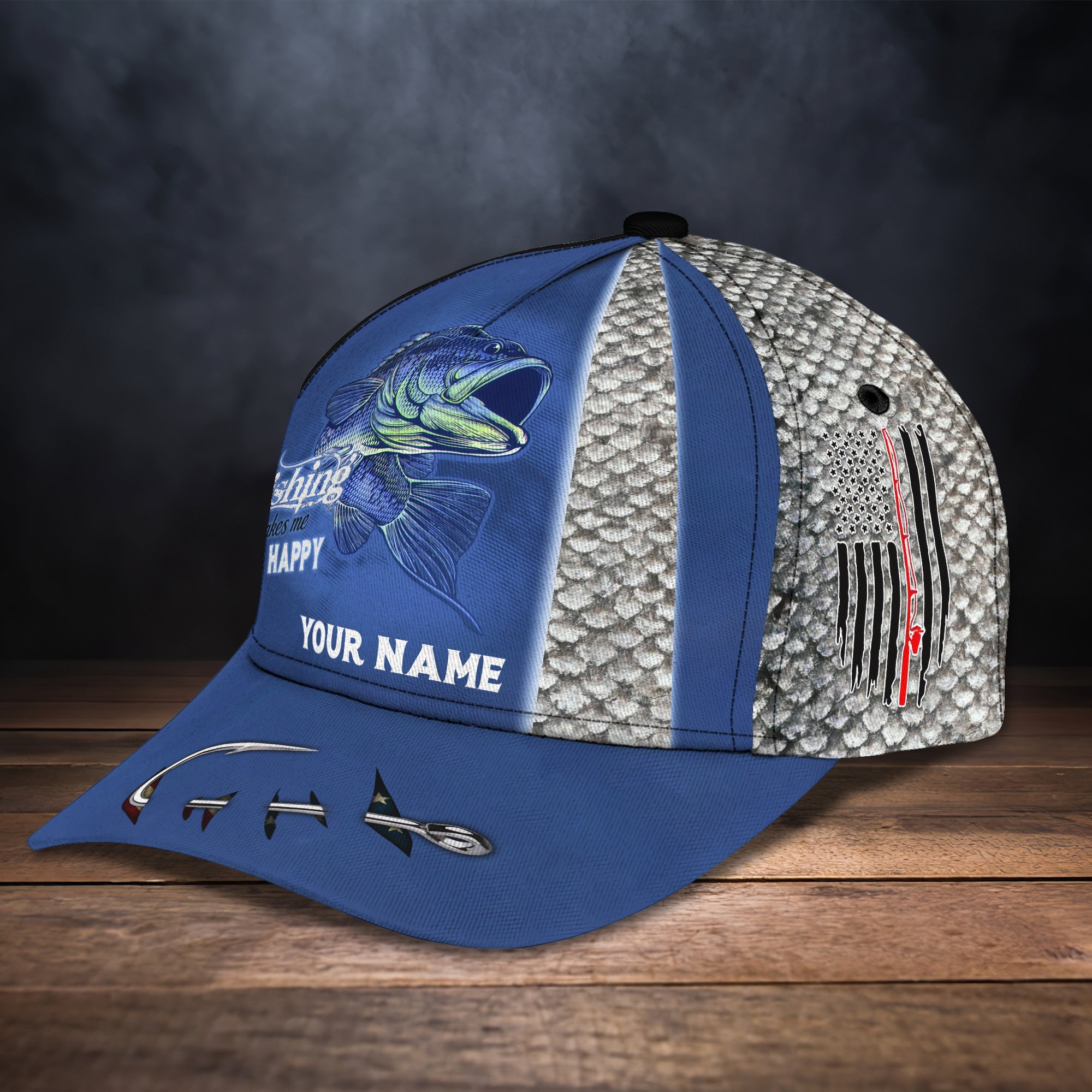 Bass Fishing 02 - Personalize Name Cap - 173