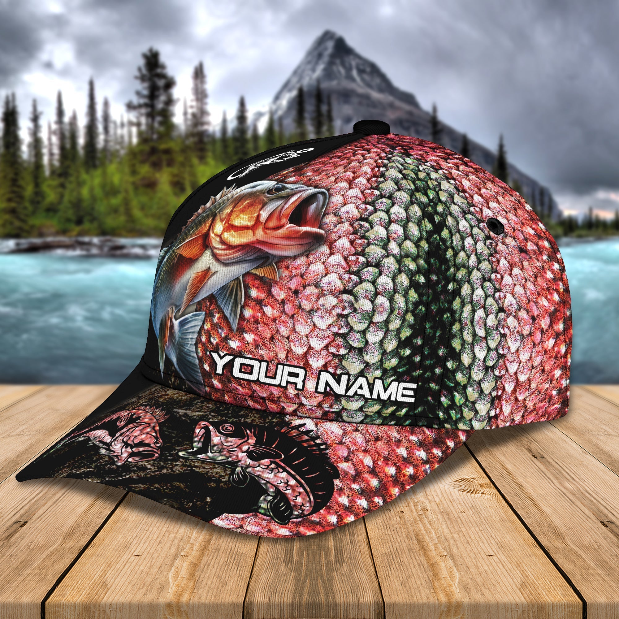 Bass Fishing Classic Cap Custom Name - 389