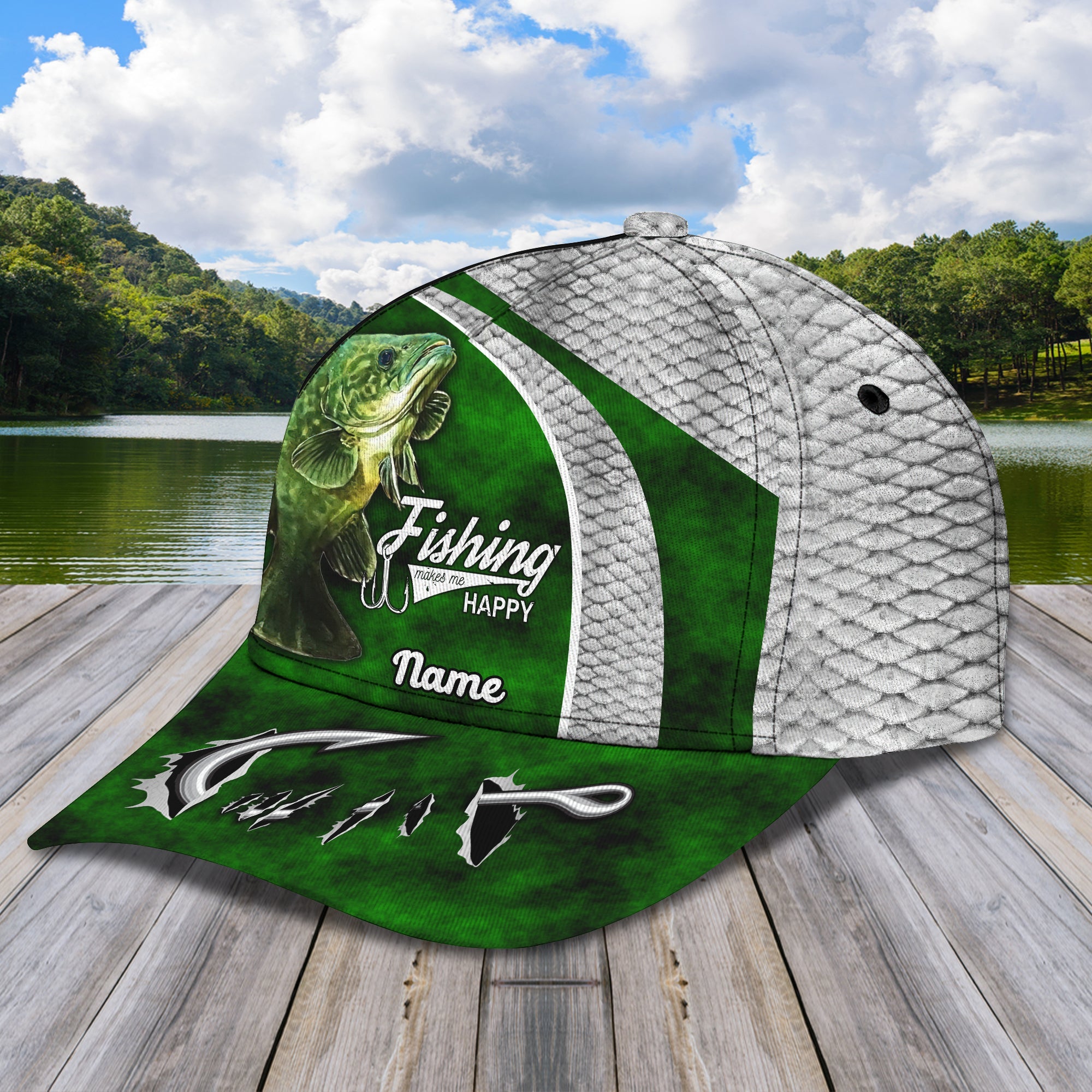 Murray Cod Fishing 16 - Personalize Name Cap  - Loop - Ntp-177