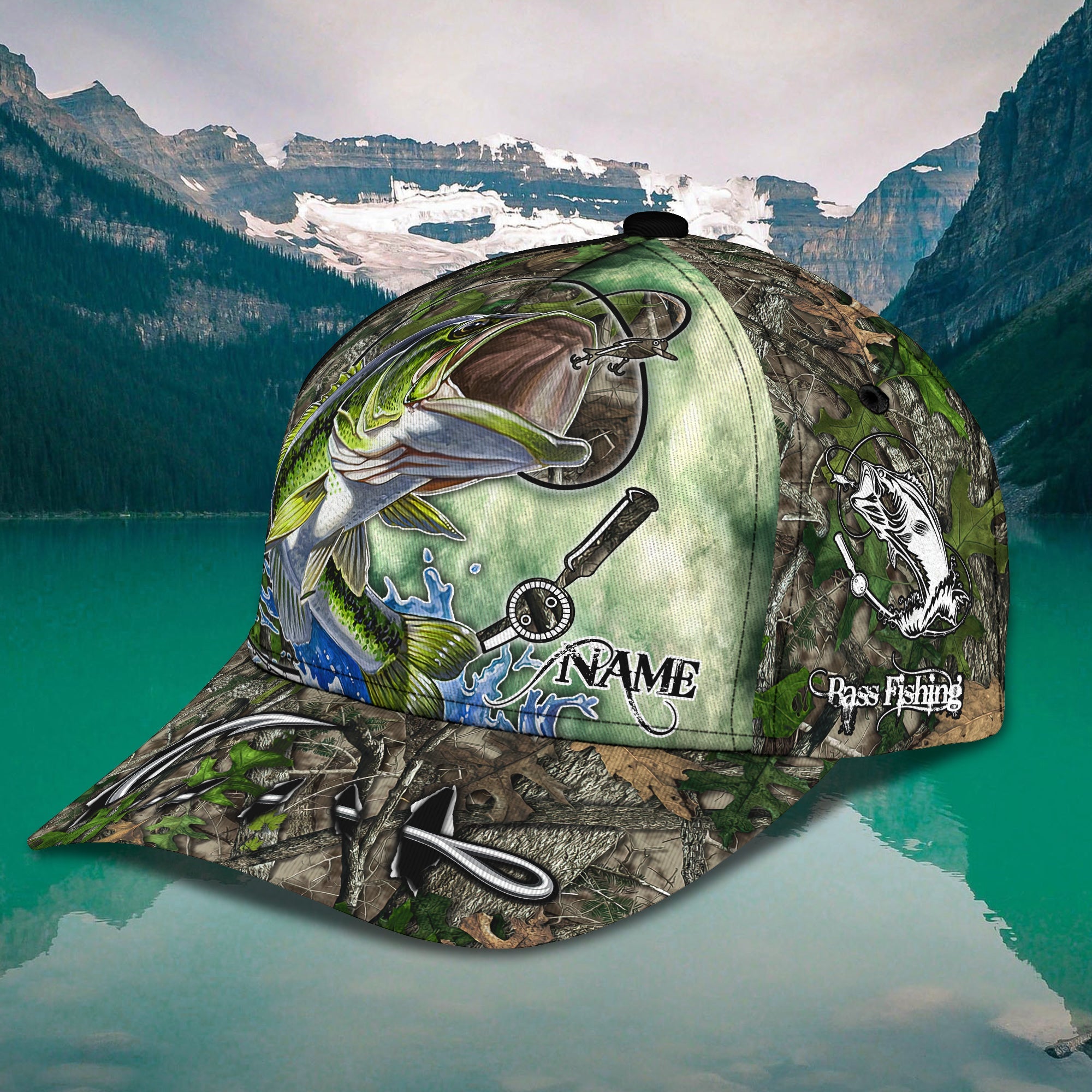 Bass Fishing Lover - Personalized Name Cap - 162