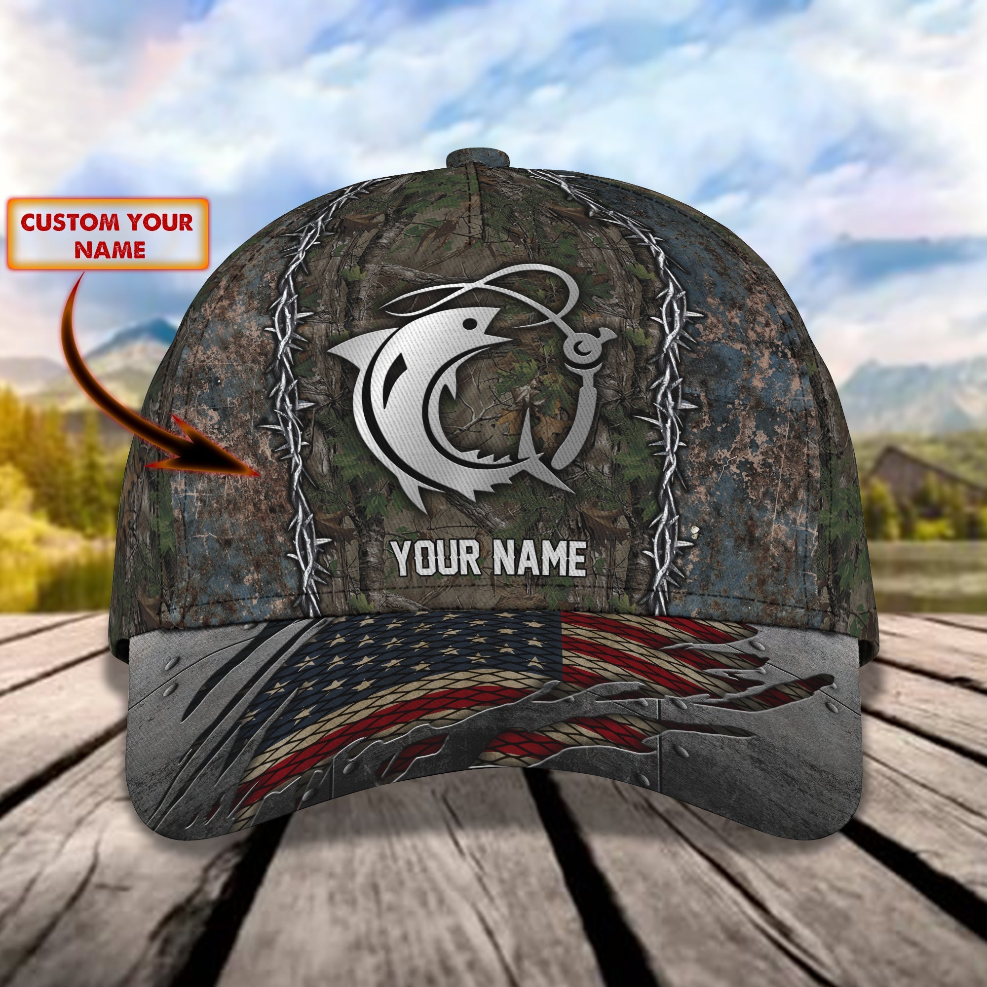 Fishing 020- Personalize Name Cap  - CV98