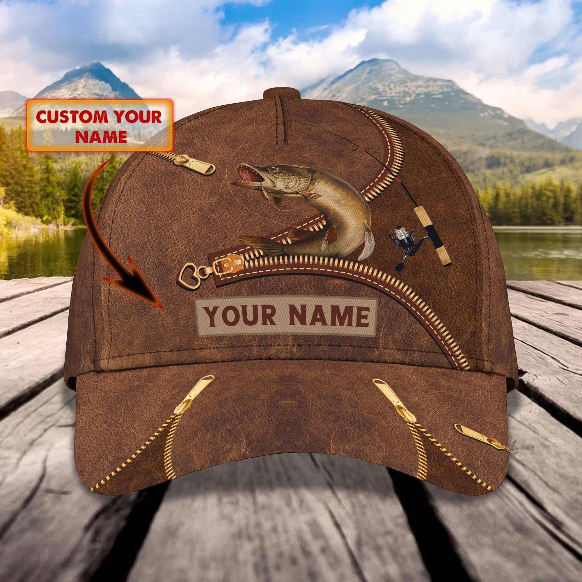 FISHING CAP 2 - Personalized Name Cap - HTA 68