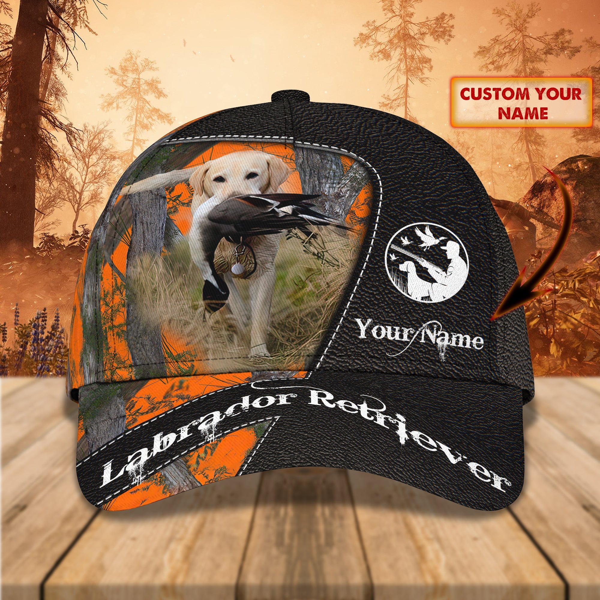 Labrador Retriever Hunting - Personalized Name Cap 04 - HN95