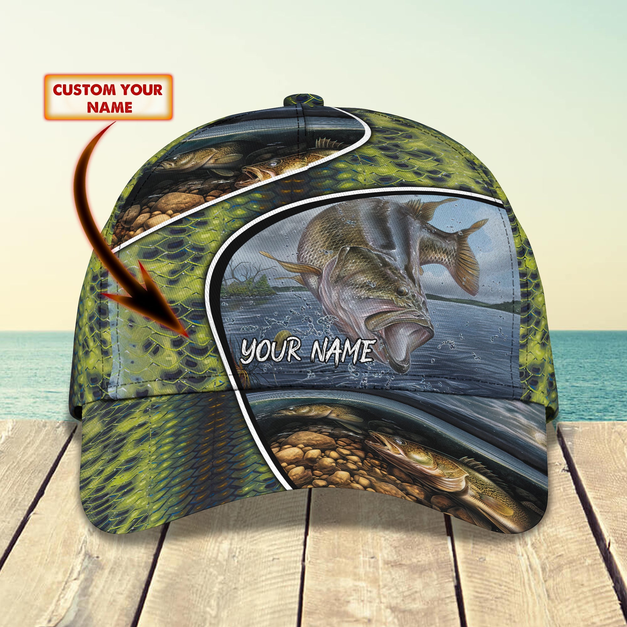 Fishing 01- Personalized Name Cap - Pth98
