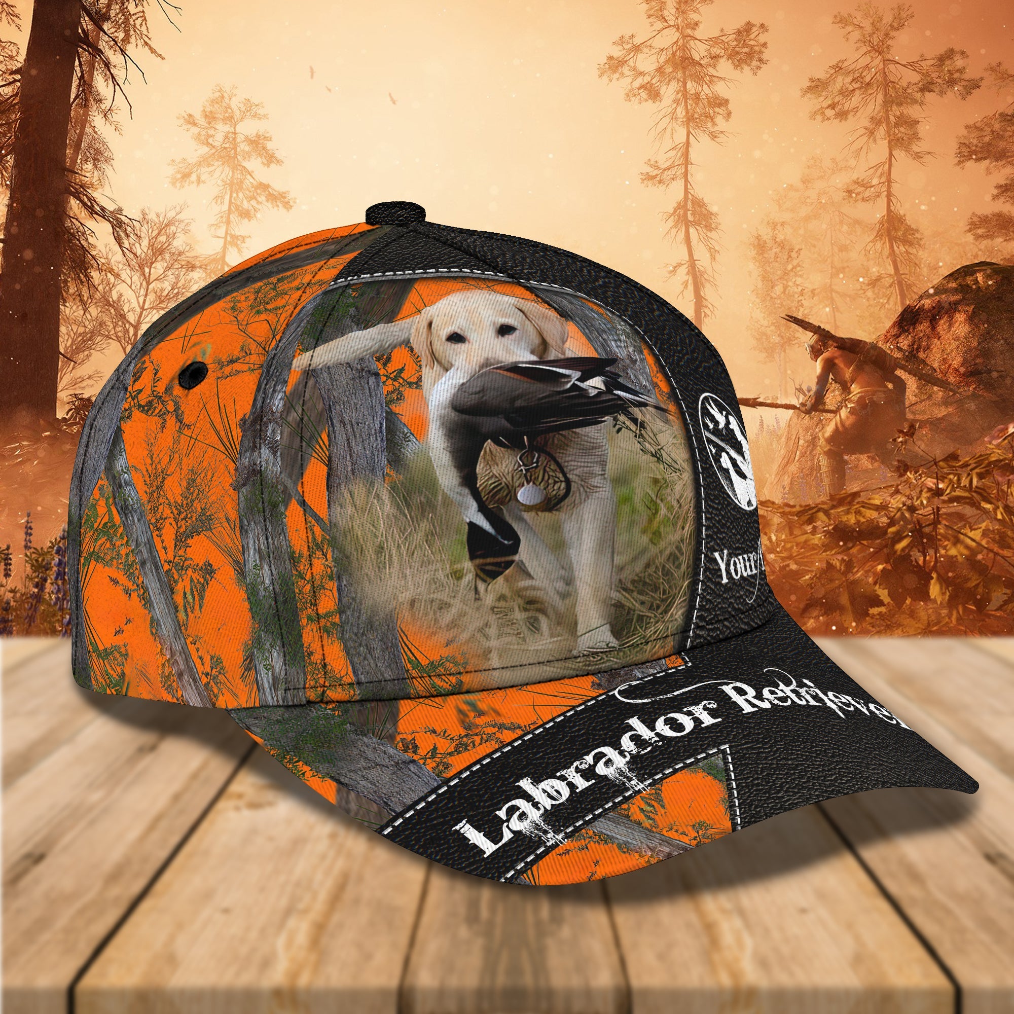 Labrador Retriever Hunting - Personalized Name Cap 04 - HN95