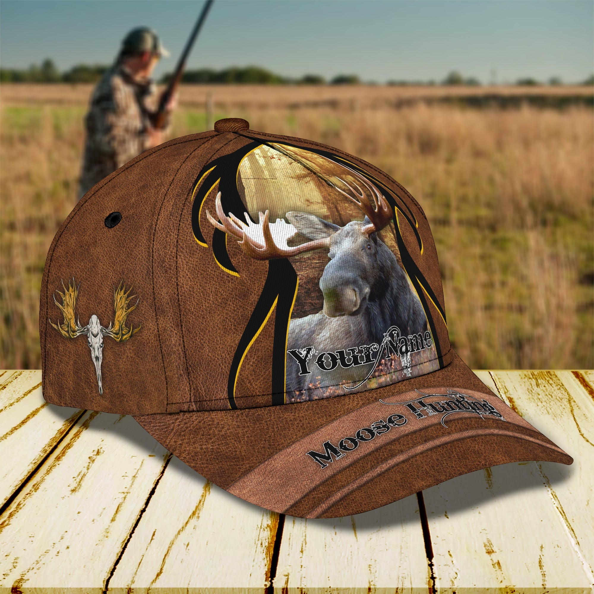 Moose Hunting - Personalized Name Cap