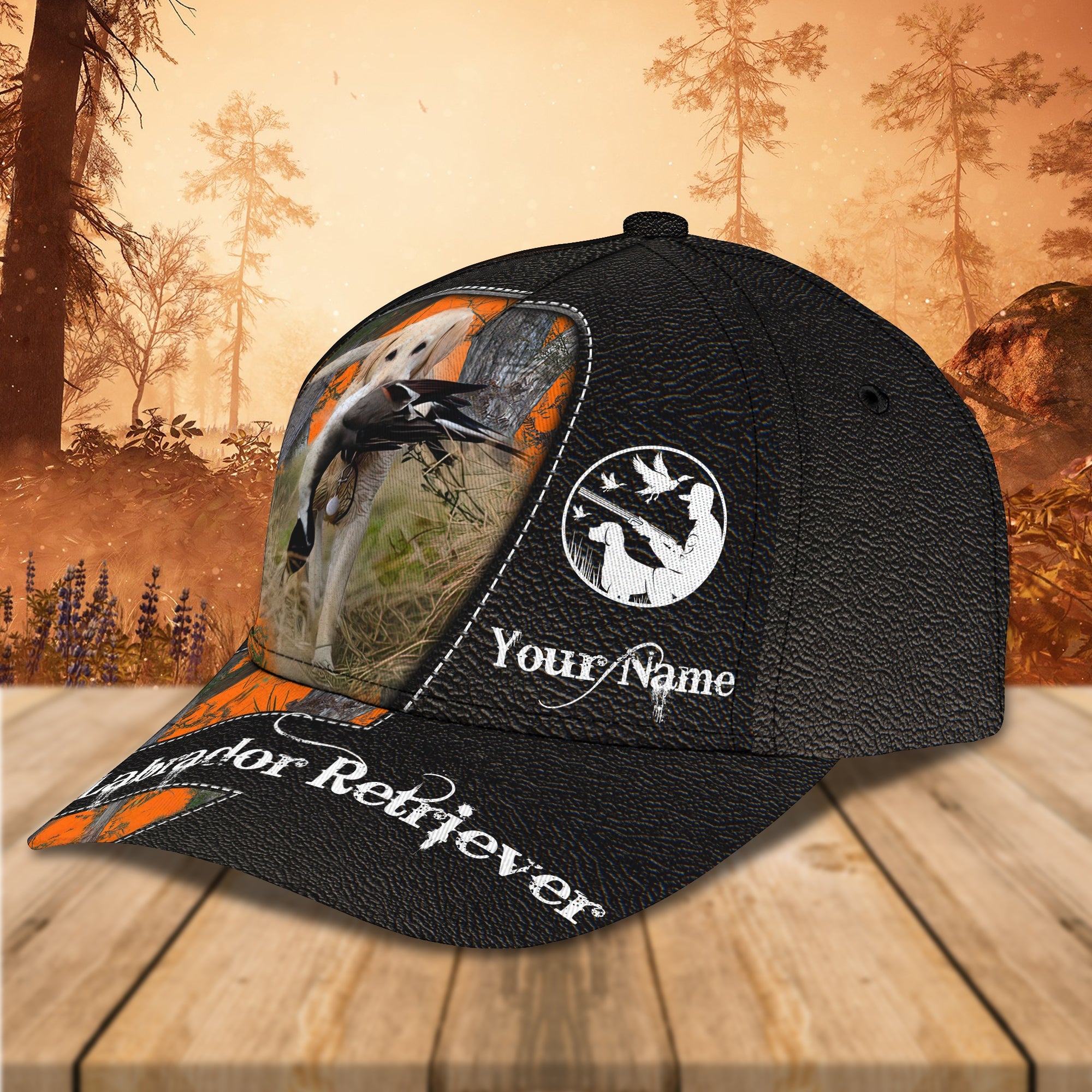 Labrador Retriever Hunting - Personalized Name Cap 04 - HN95