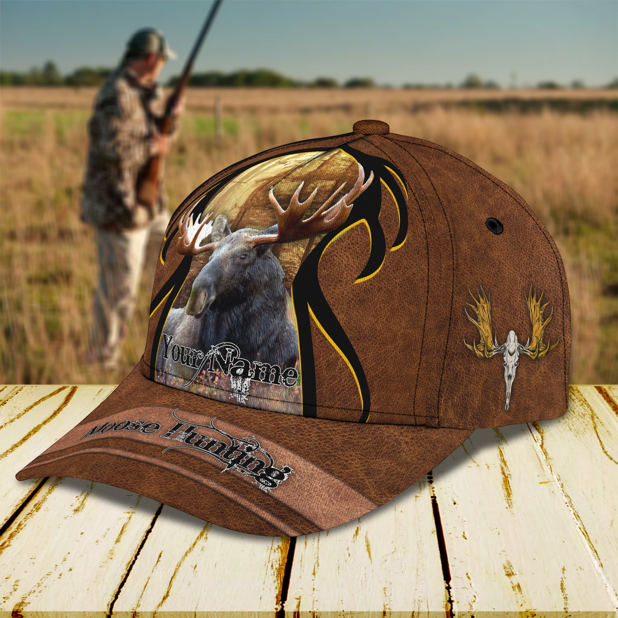 Moose Hunting - Personalized Name Cap
