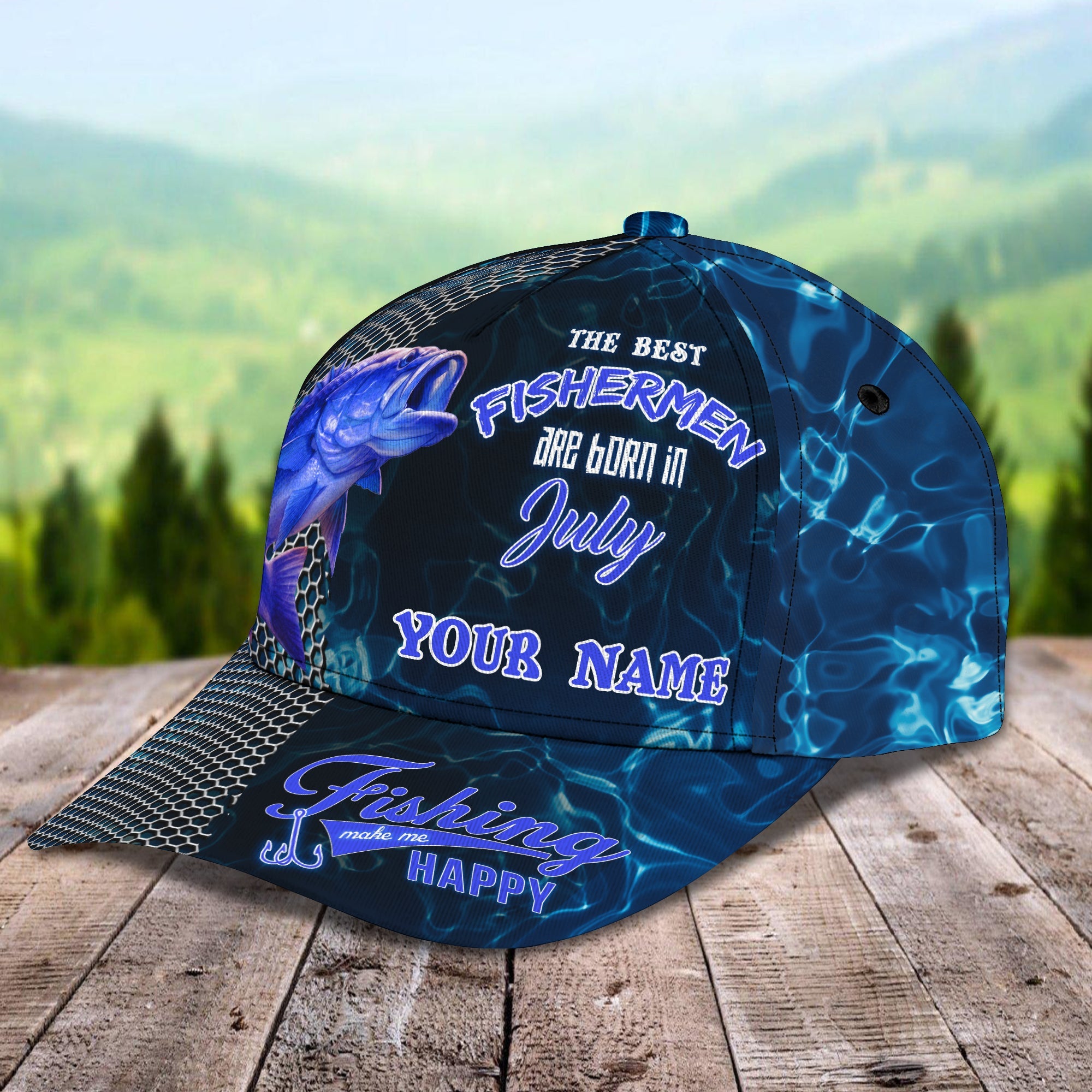 The Best Fishermen  - Personalized Name Cap - Vtm99