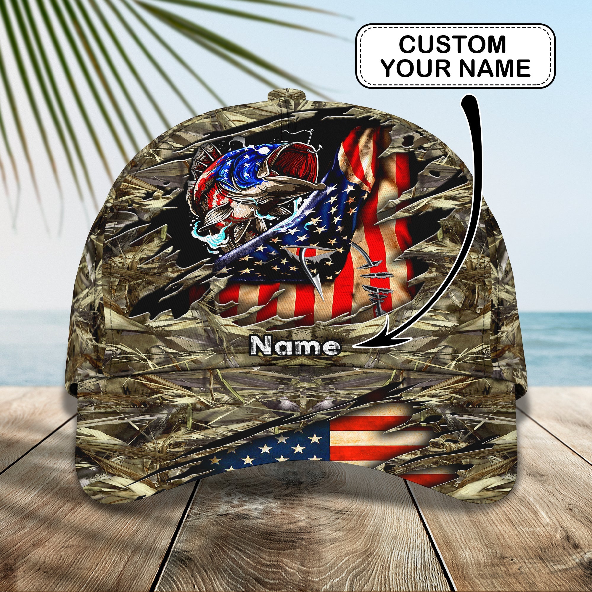 Fishing Hd98 - Personalized Name Cap -Loop- Hd98 19