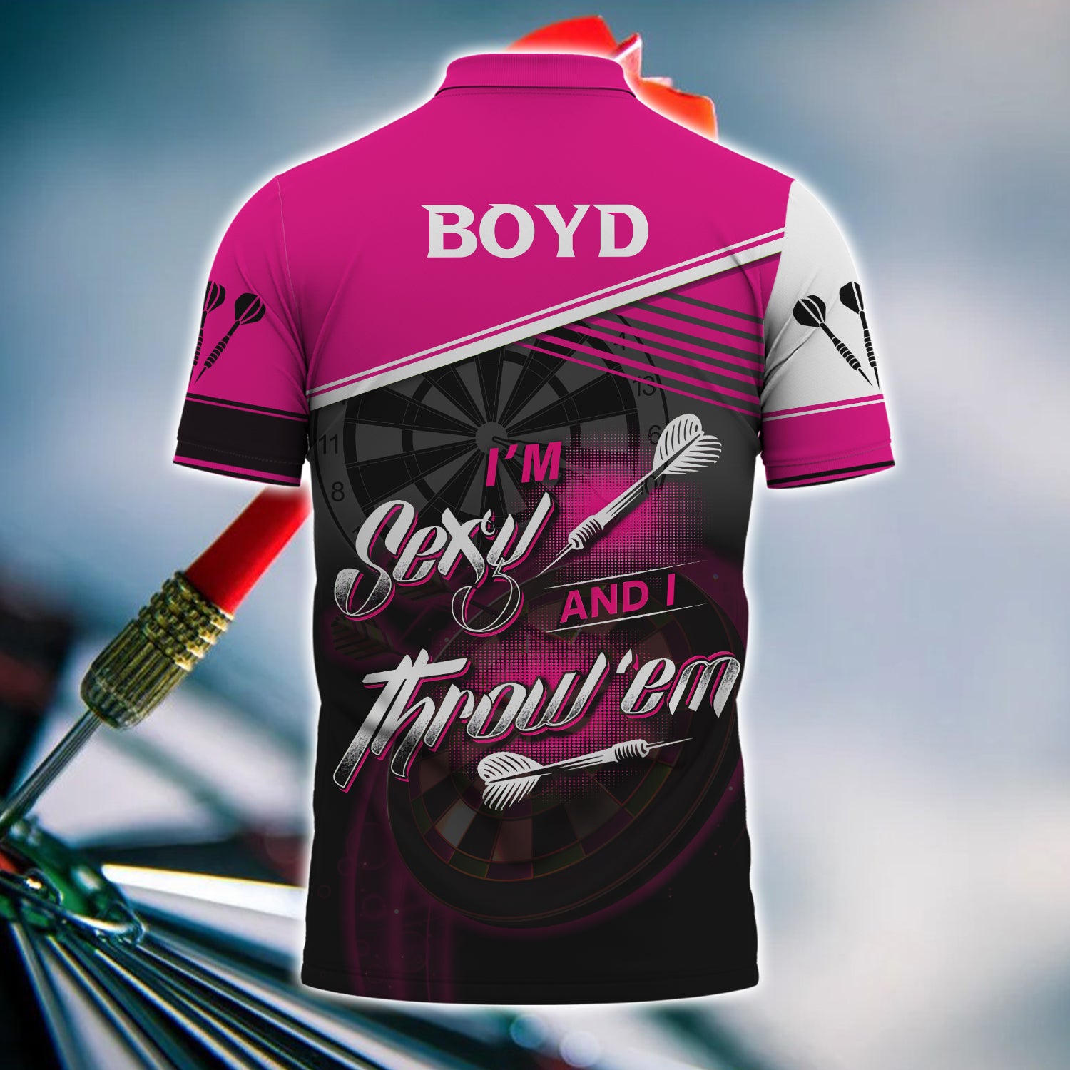 Boyd Personalized Name 3D Polo Shirt With Pocket Tad