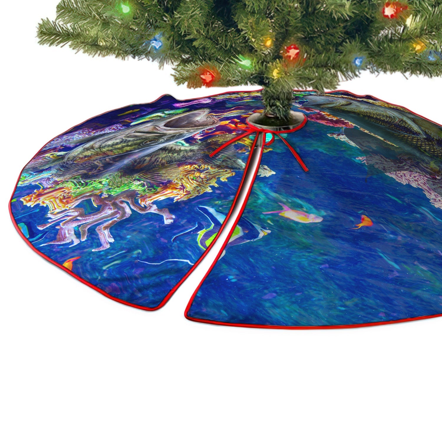 Christmas Tree Skirt - Bass Fishing - 15
