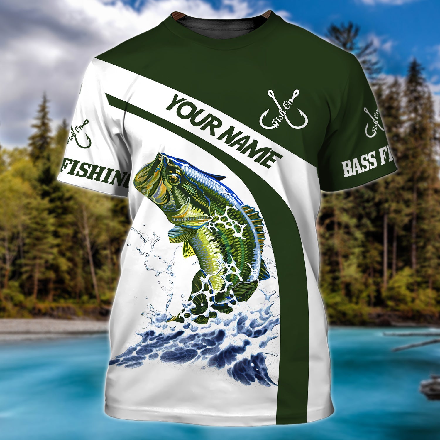 Bass Fishing - Custom Name Tshirt - 527