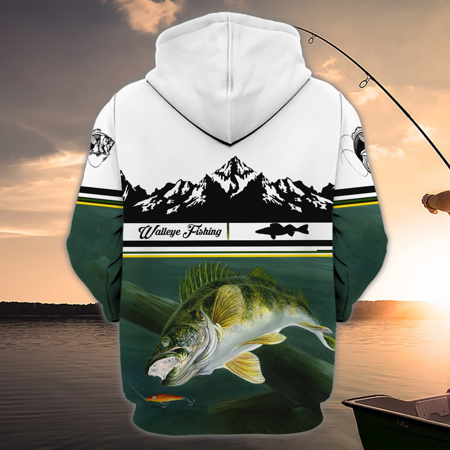 Walleye Fishing - Personalized Name 3D Hoodie - Dah 36