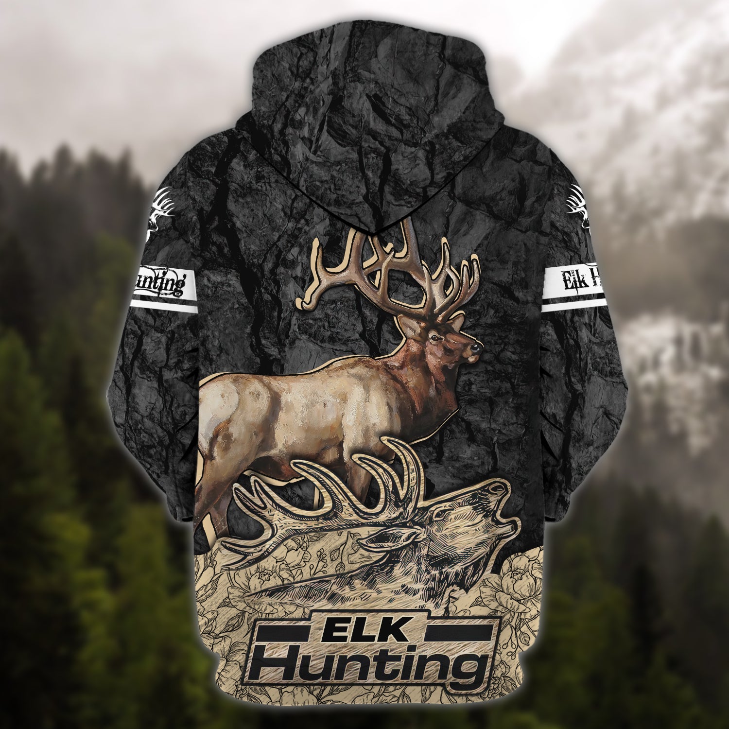 ELK Hunting 068 - Personalized Name 3D Zipper Hoodie - DAT93