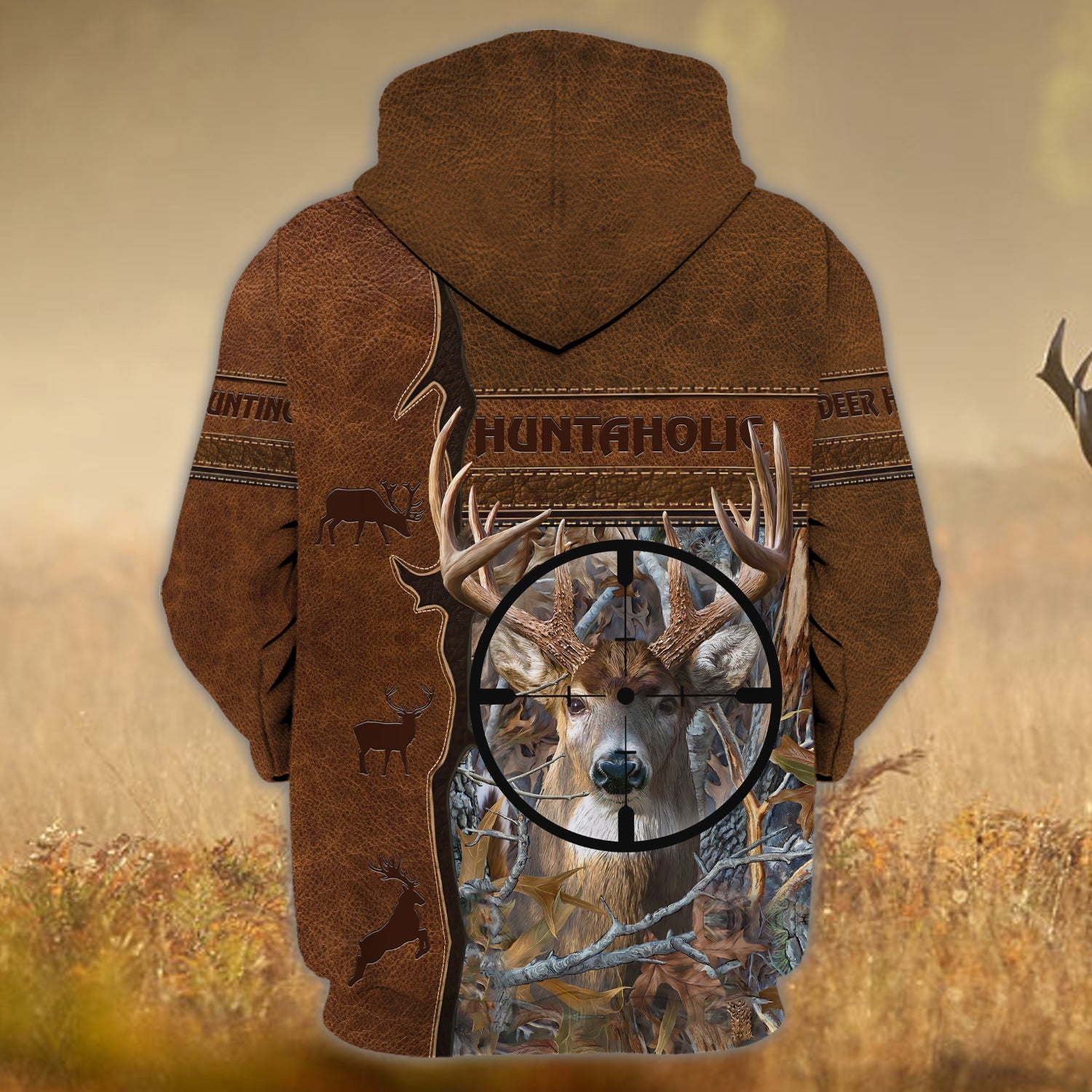 Deer Hunting - 182 - Personalized Name 3D Zipper hoodie - CO98