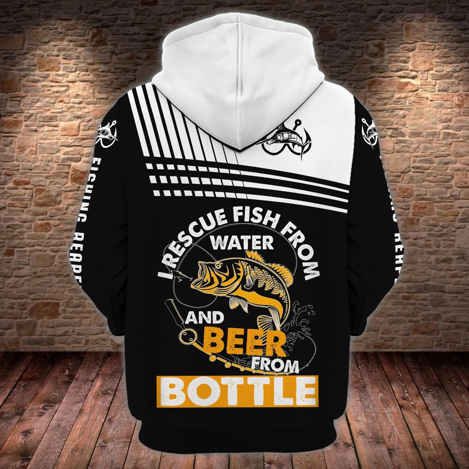 Fishing And Beer - Personalized Name 3D Hoodie - Dah 57