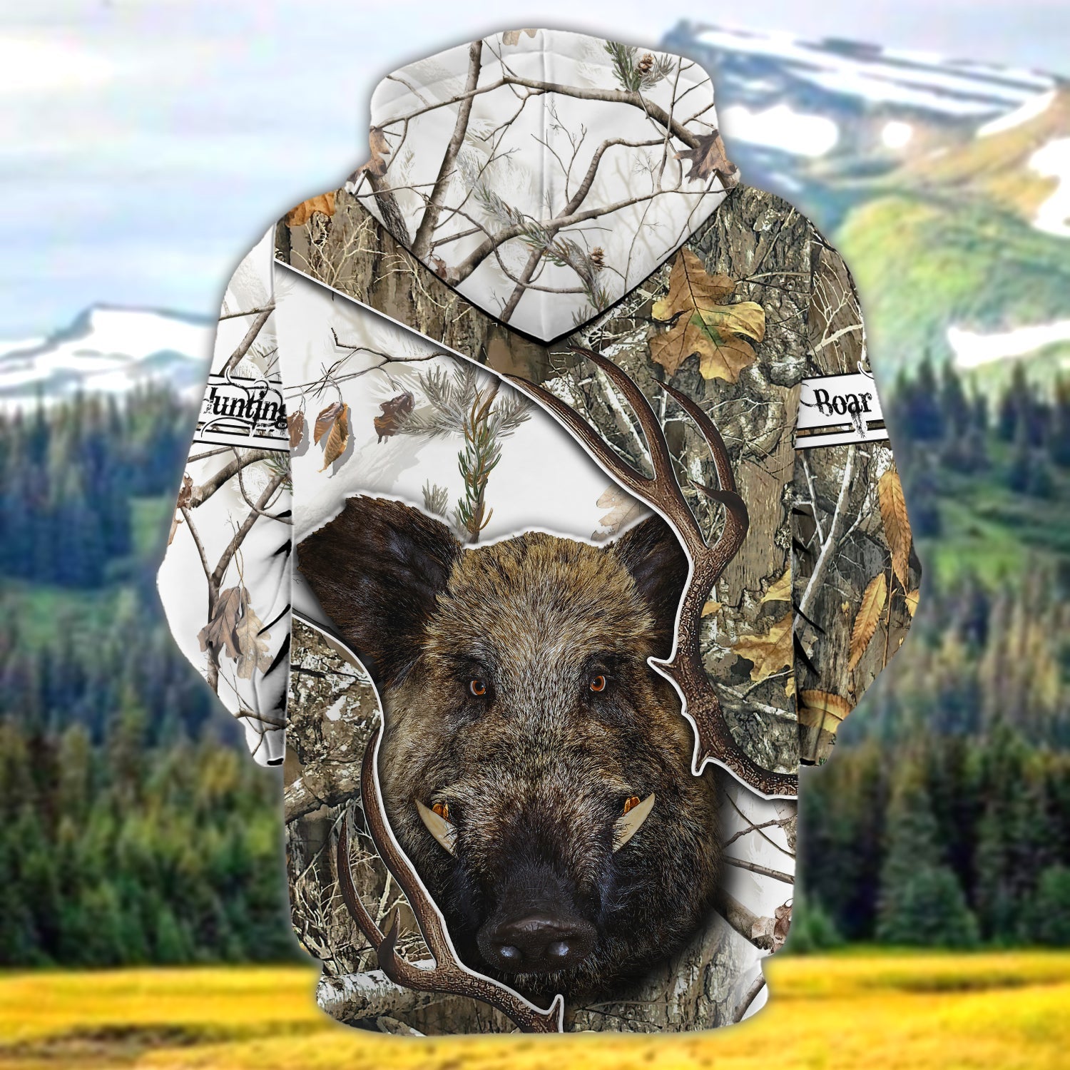 Boar Hunting - Personalized Name 3D Zipper hoodie - QB95