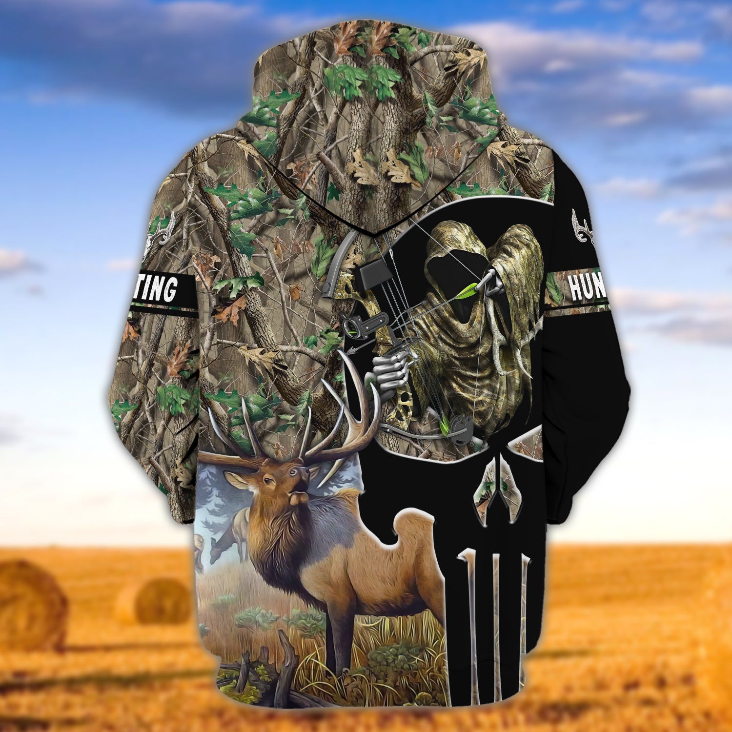 ELK Hunting 067 - Personalized Name 3D Zipper Hoodie - DAT93