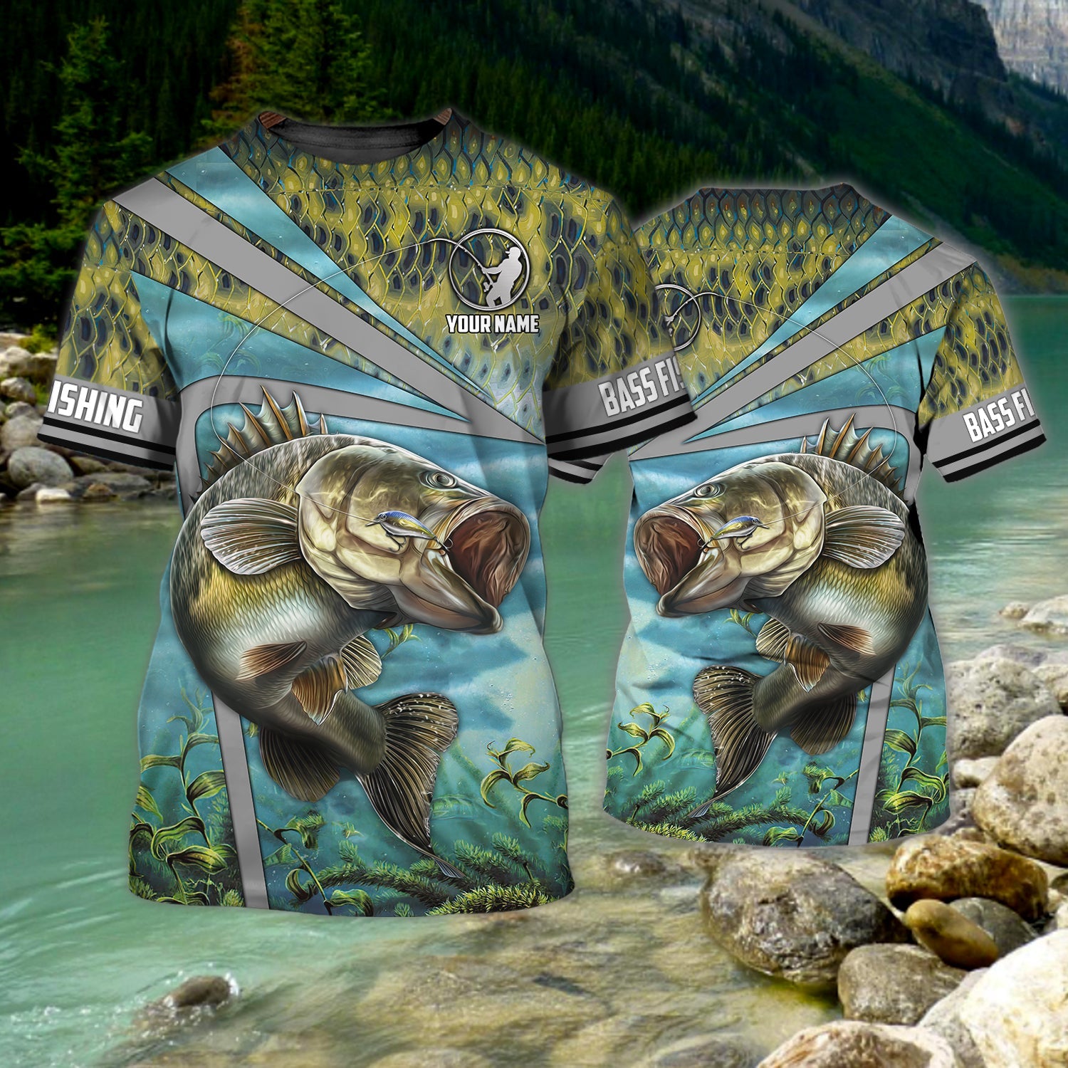 Bass Fishing - Personalized Name 3D Tshirt - 1243