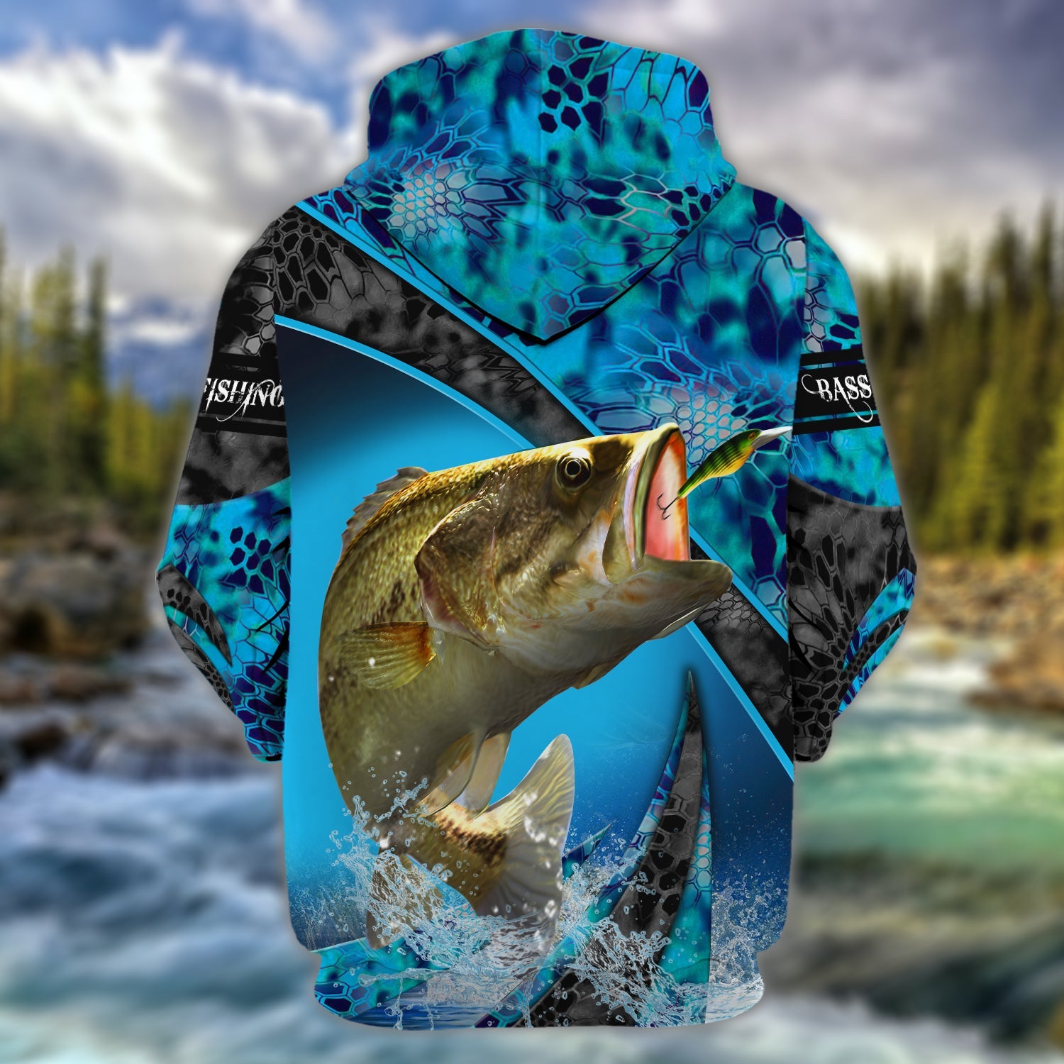 Custom 3D Bass Fishing 3D Full Print Shirts, Unique Design for Anglers, Perfect Gift for Bass Fishing Enthusiasts!