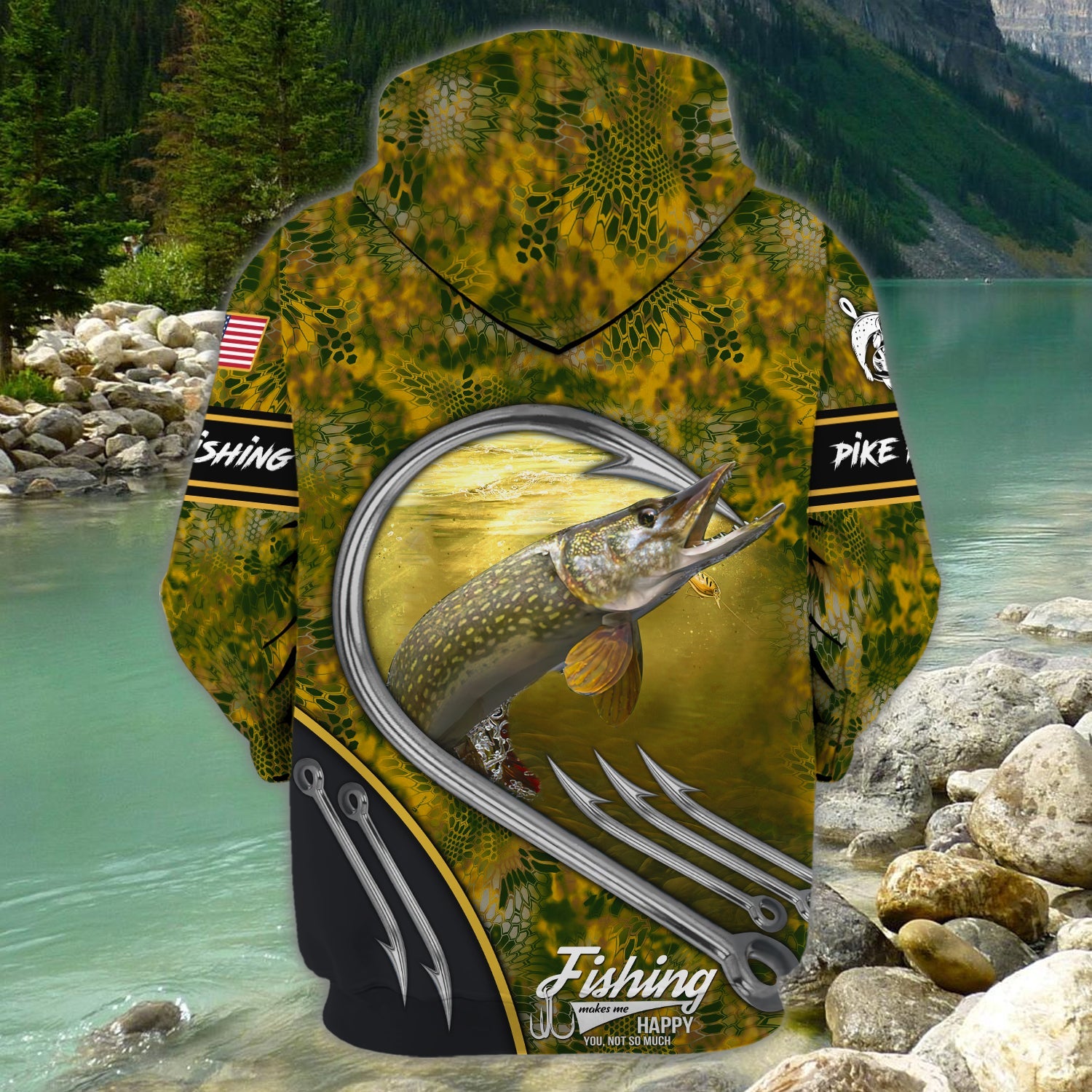 Custom 3D Pike Fishing 3D Full Print Shirts, Unique Design for Anglers, Perfect Gift for Pike Fishing Enthusiasts!