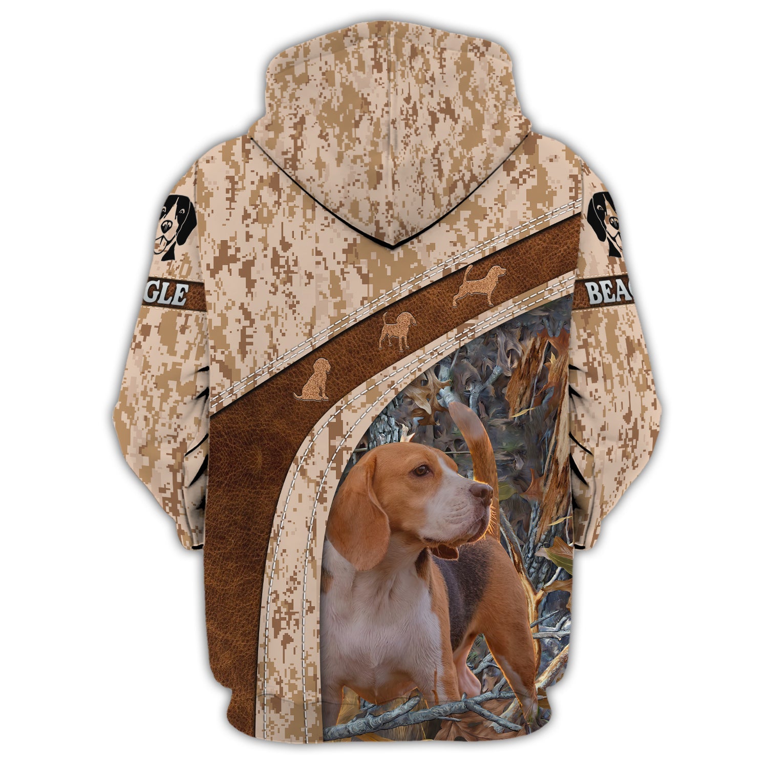 Rabbit Hunting - Beagle - Personalized Name 3D Zipper Hoodie 208