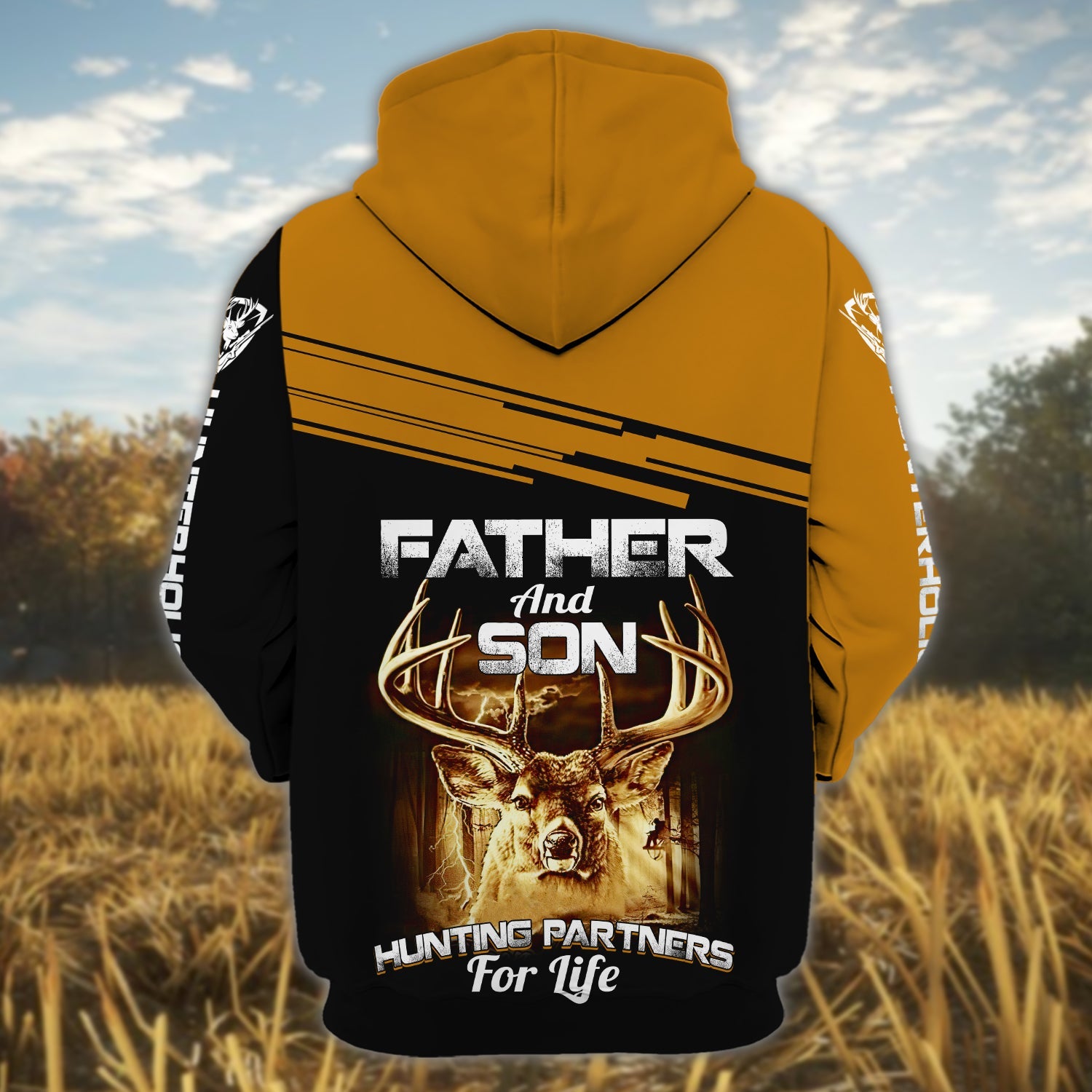 Father And Son Hunting Partners For Life - Personalized Name 3D Zipper Hoodie