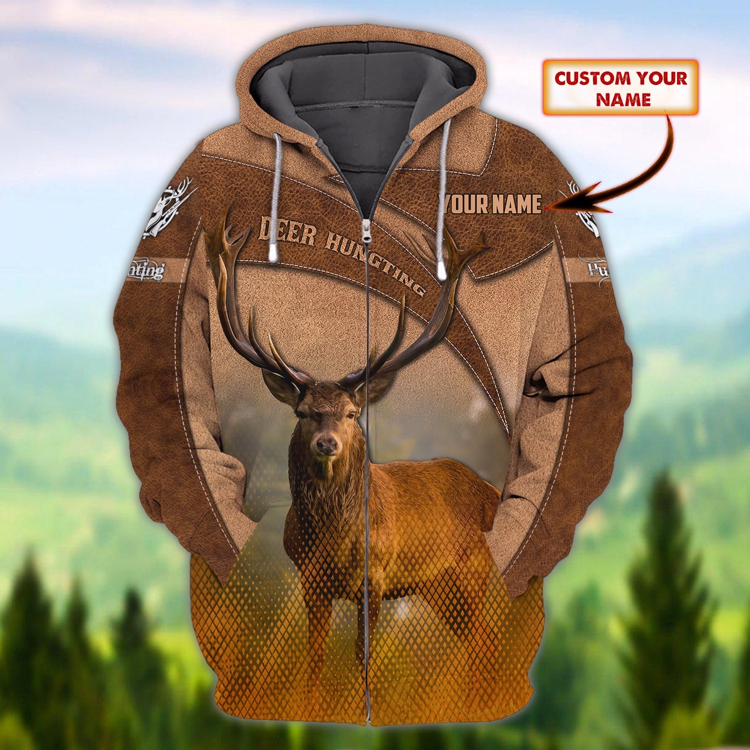 Hunting - Personalized Name 3D Zipper hoodie 12 - HN95 3979