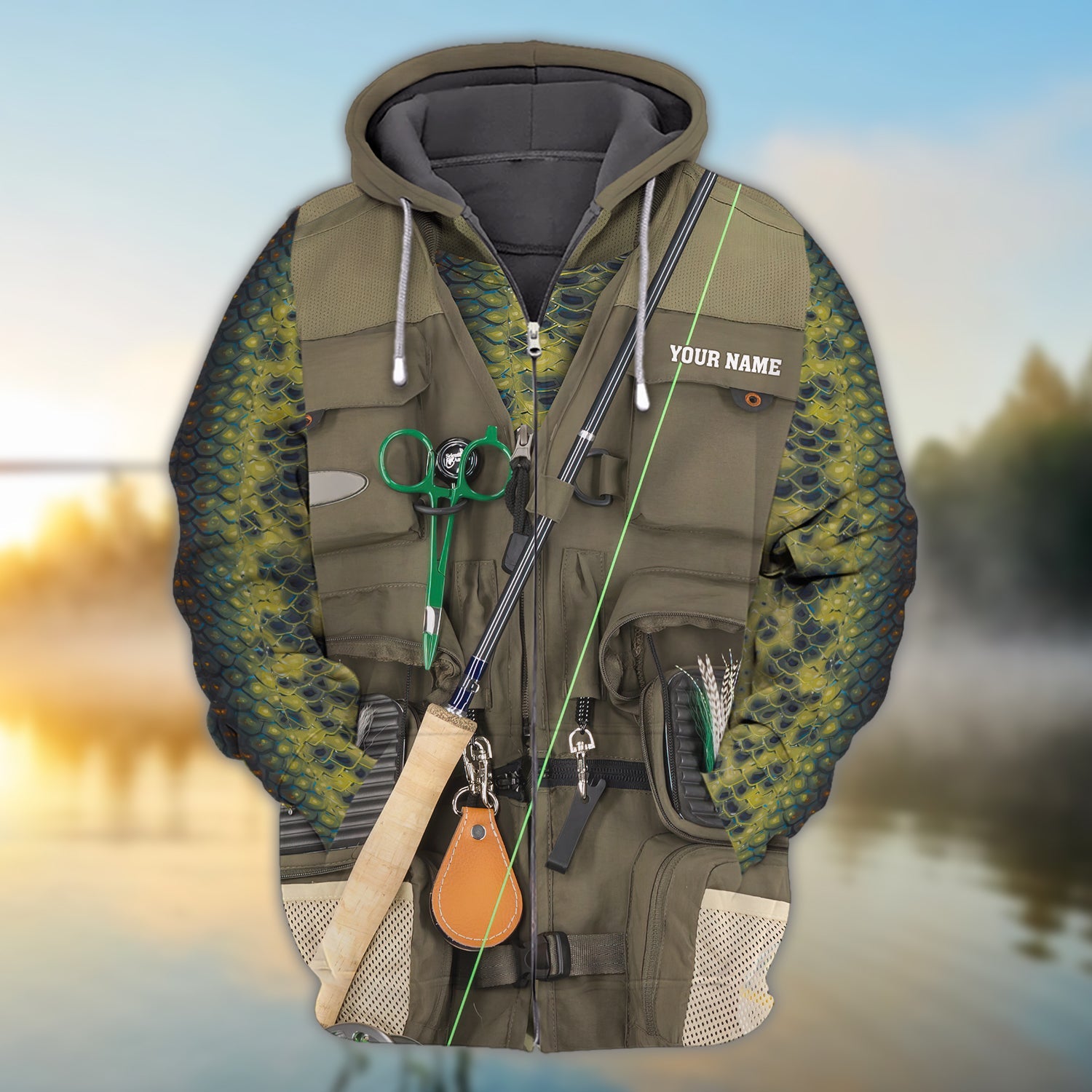Custom 3D Bass Vest 3D Full Print Shirts, Unique Design for Anglers, Perfect Gift for Bass Fishing Enthusiasts!