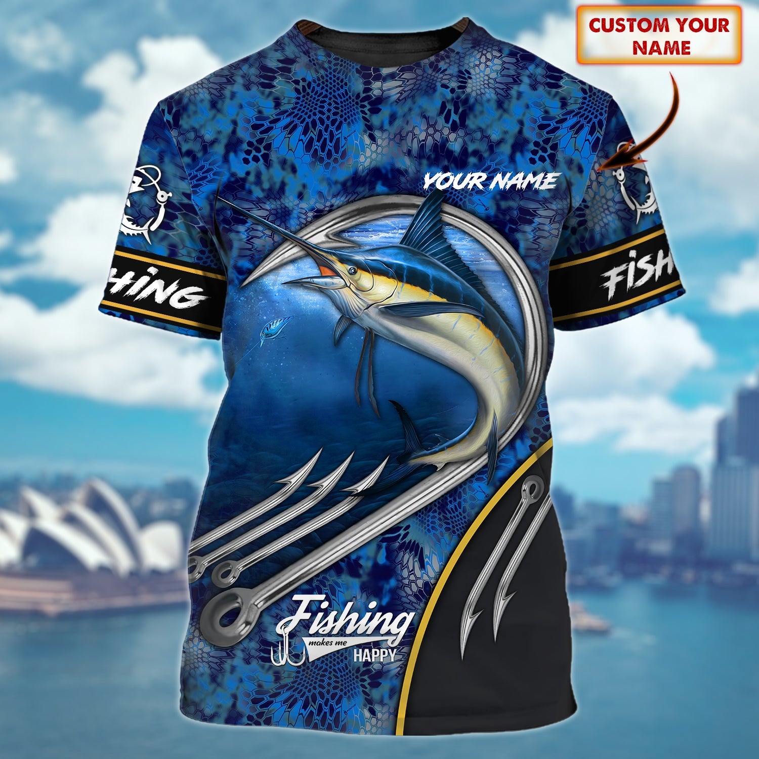 Fishing Personalized Name 3D Tshirt 173, Nvc97