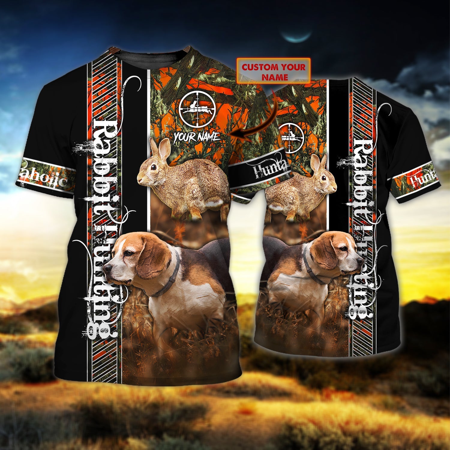 Rabbit Hunting - Beagle - Personalized Name 3D Tshirt 29 - Nvc97