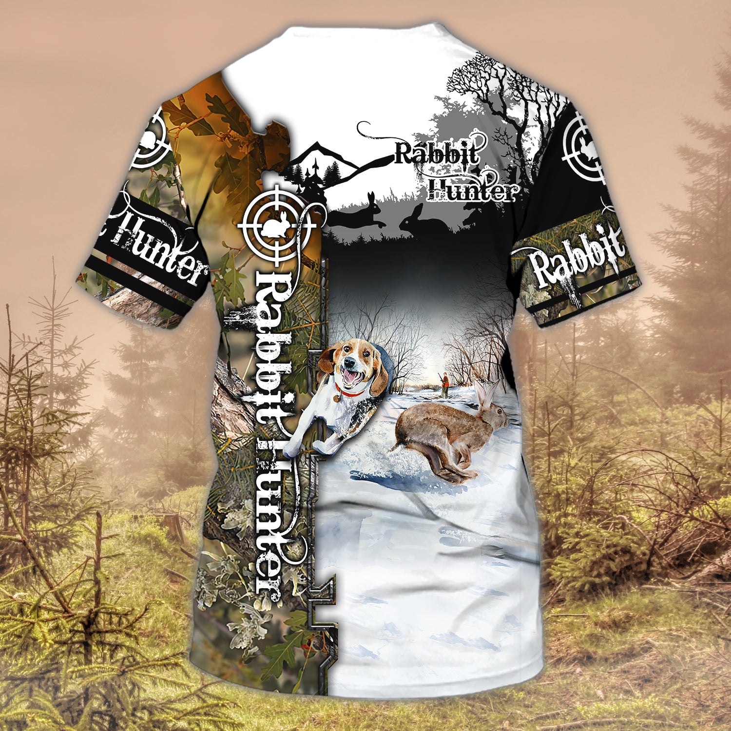 Rabbit Hunting - Personalized Name 3D Tshirt
