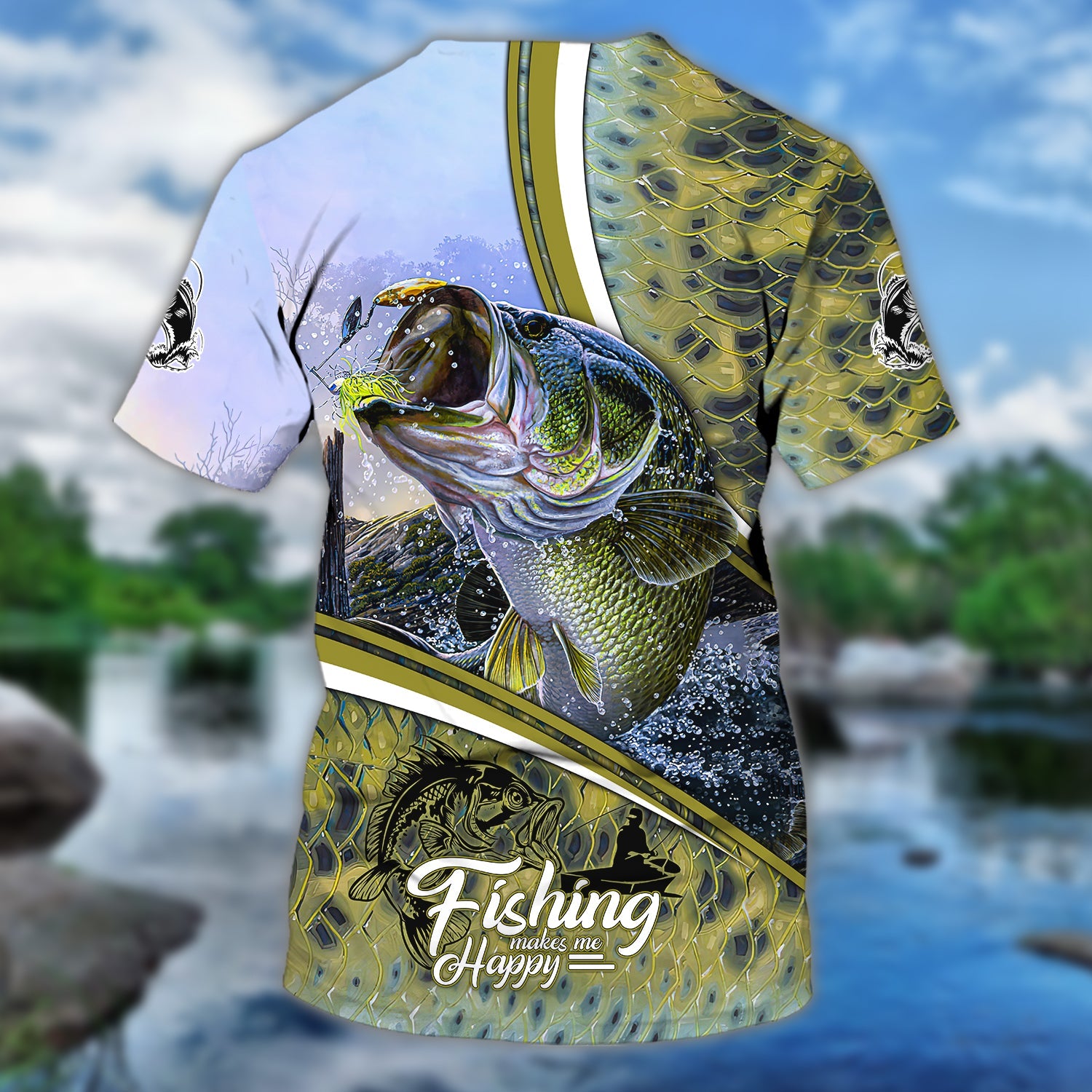 Bass Fishing - Personalized Name 3D Tshirt 01 - 339