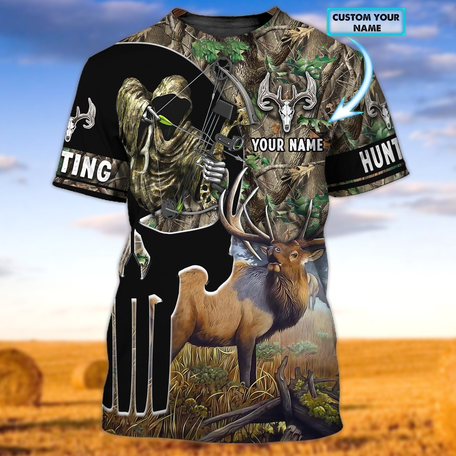 ELK Hunting 067 - Personalized Name 3D Tshirt - DAT93
