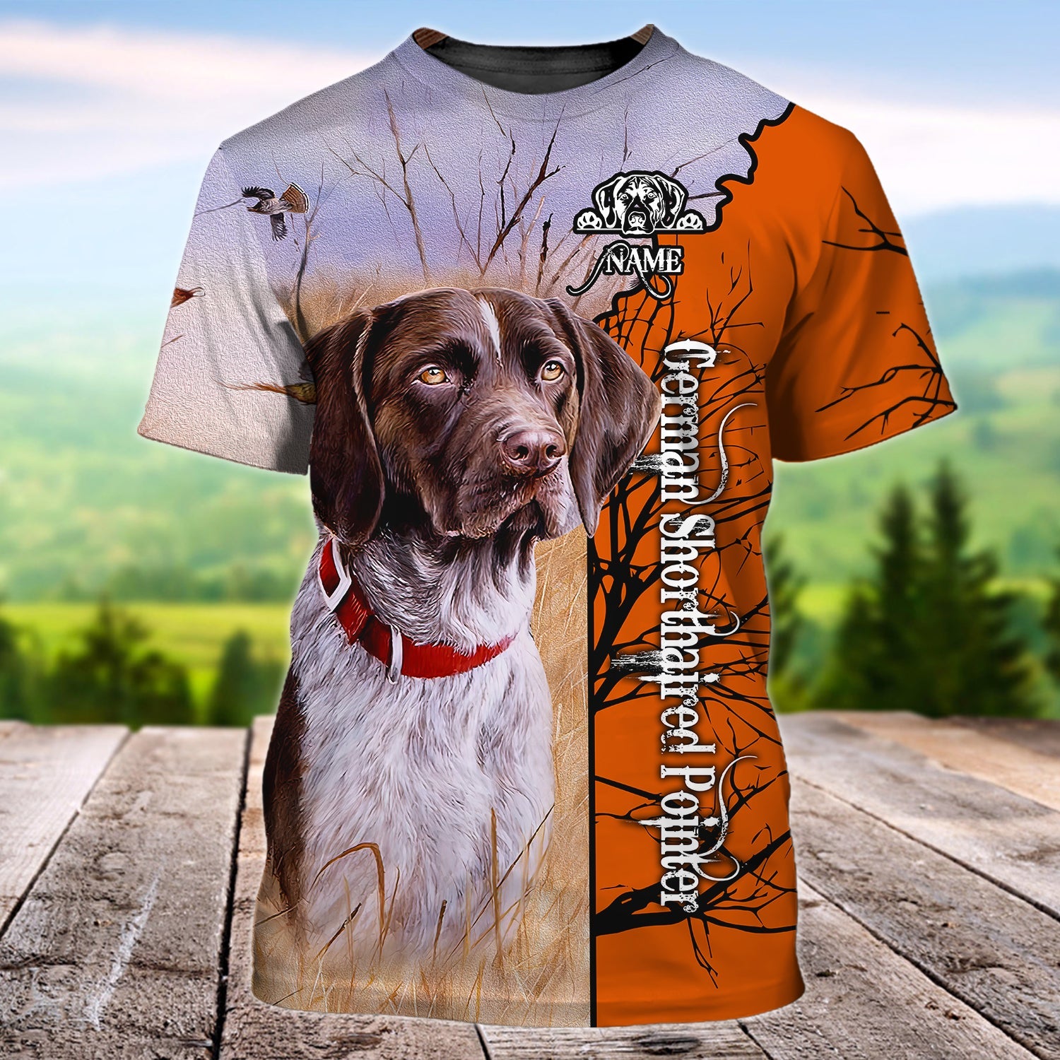 3D DOG HUNTING1 - Personalized Name 3D T Shirt - BY97