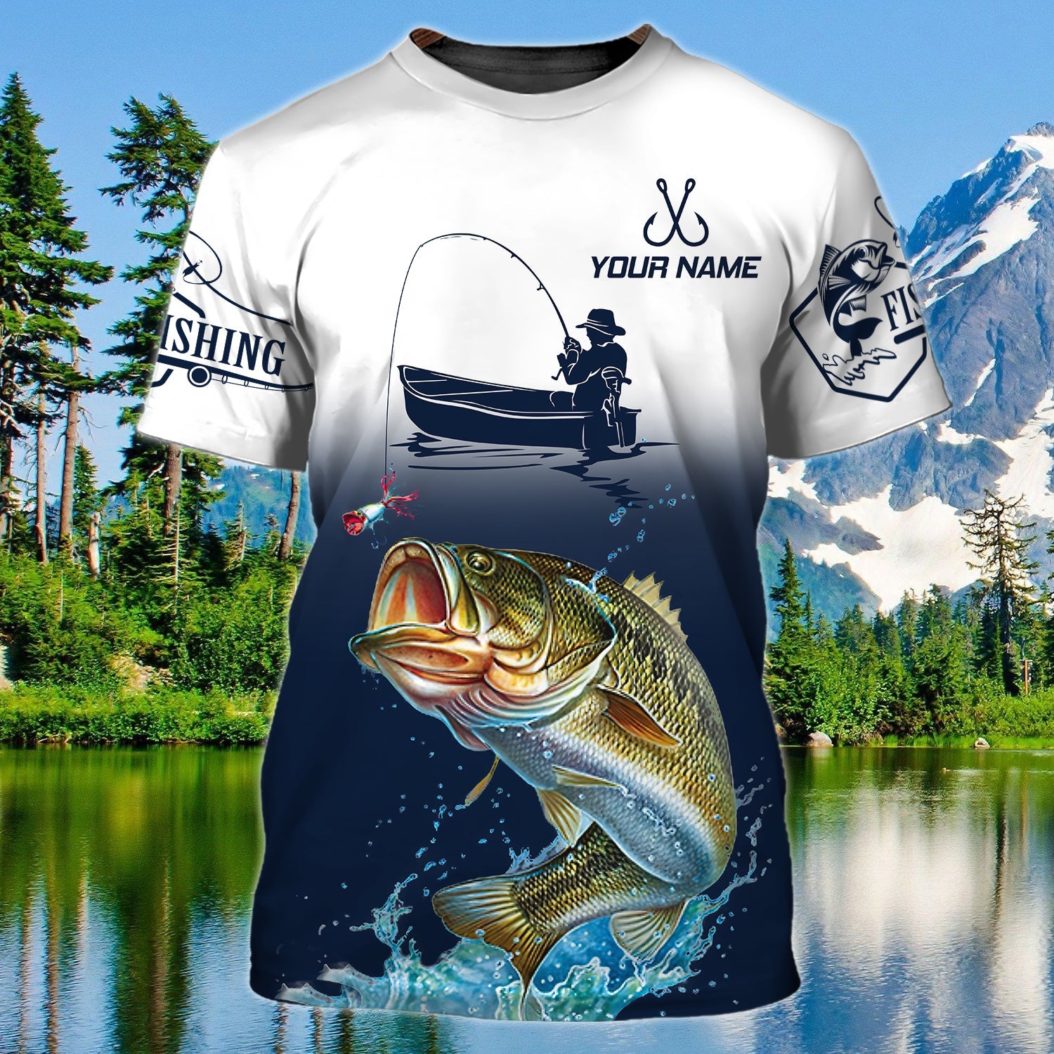 Bass Fishing - Custom Name Tshirt - 248
