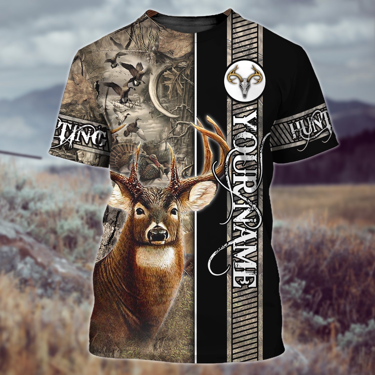 Deer Hunting - Personalized Name 3D Tshirt - Boom