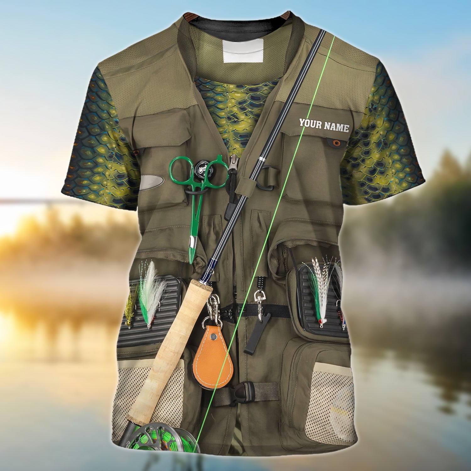 Fishing Shirt - Personalized Name 3D Tshirt Fising Vest - Hdmt