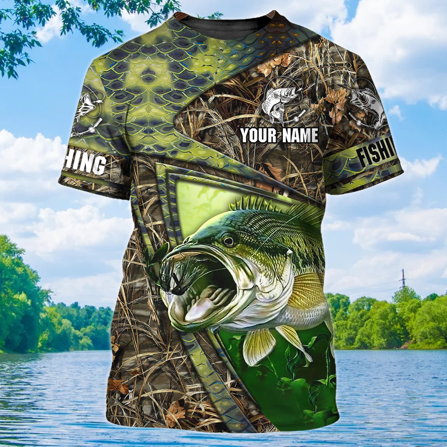 Fishing 007 - Personalized Name 3D T Shirt - 16hb
