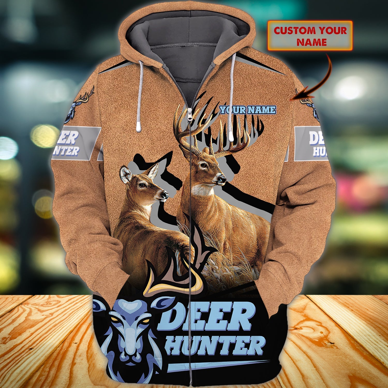 Hunting - Personalized Name 3D Zipper hoodie -TT99-643