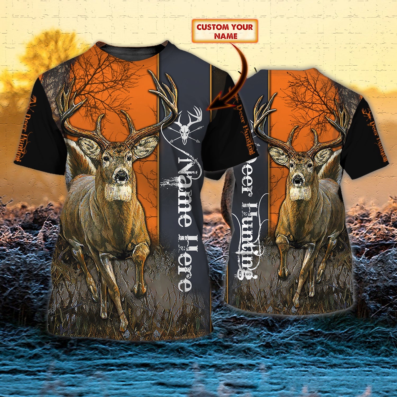 HUNTING1 - Personalized Name 3D T Shirt - BY97