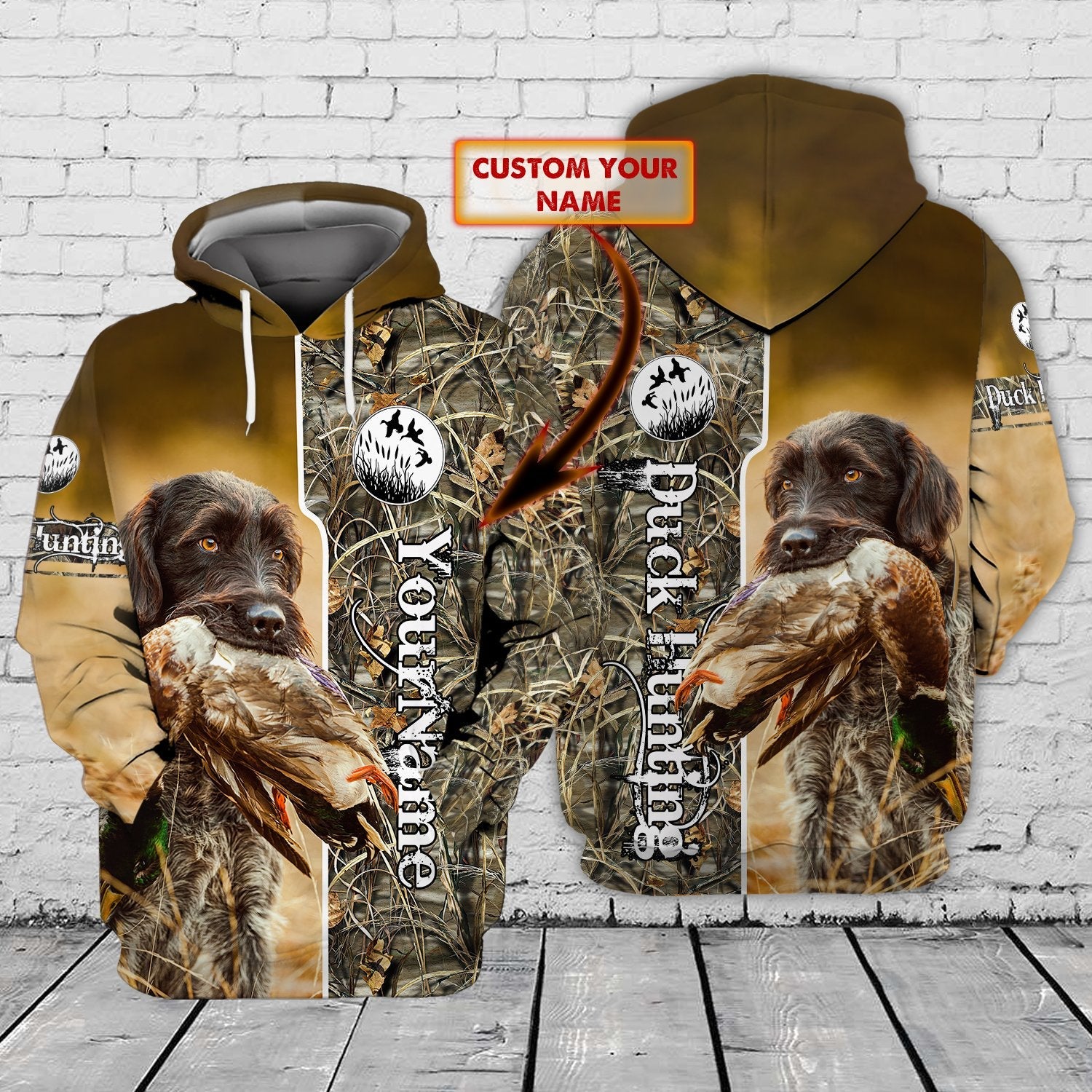 Duch Hunting - Personalized Name 3D Hoodie - CV98 HKM