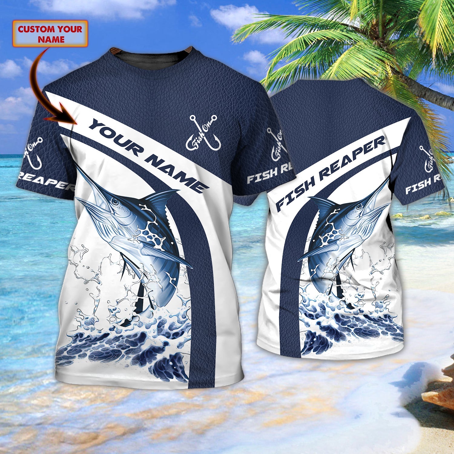 Fish Reaper - Personalized Name 3D Tshirt 82 - Bhn97