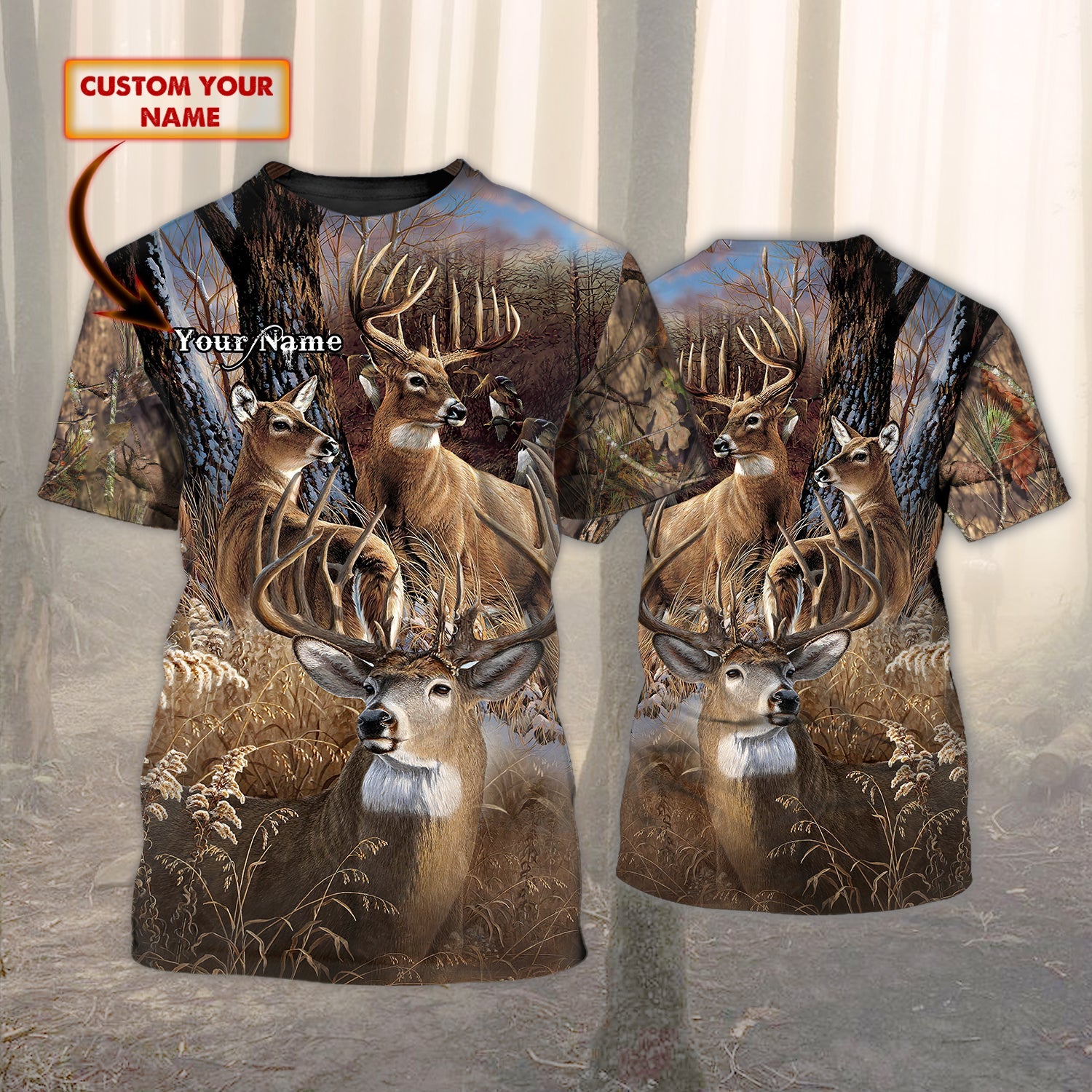 HUNTING 8668 - Personalized Name 3D T Shirt - NBTT