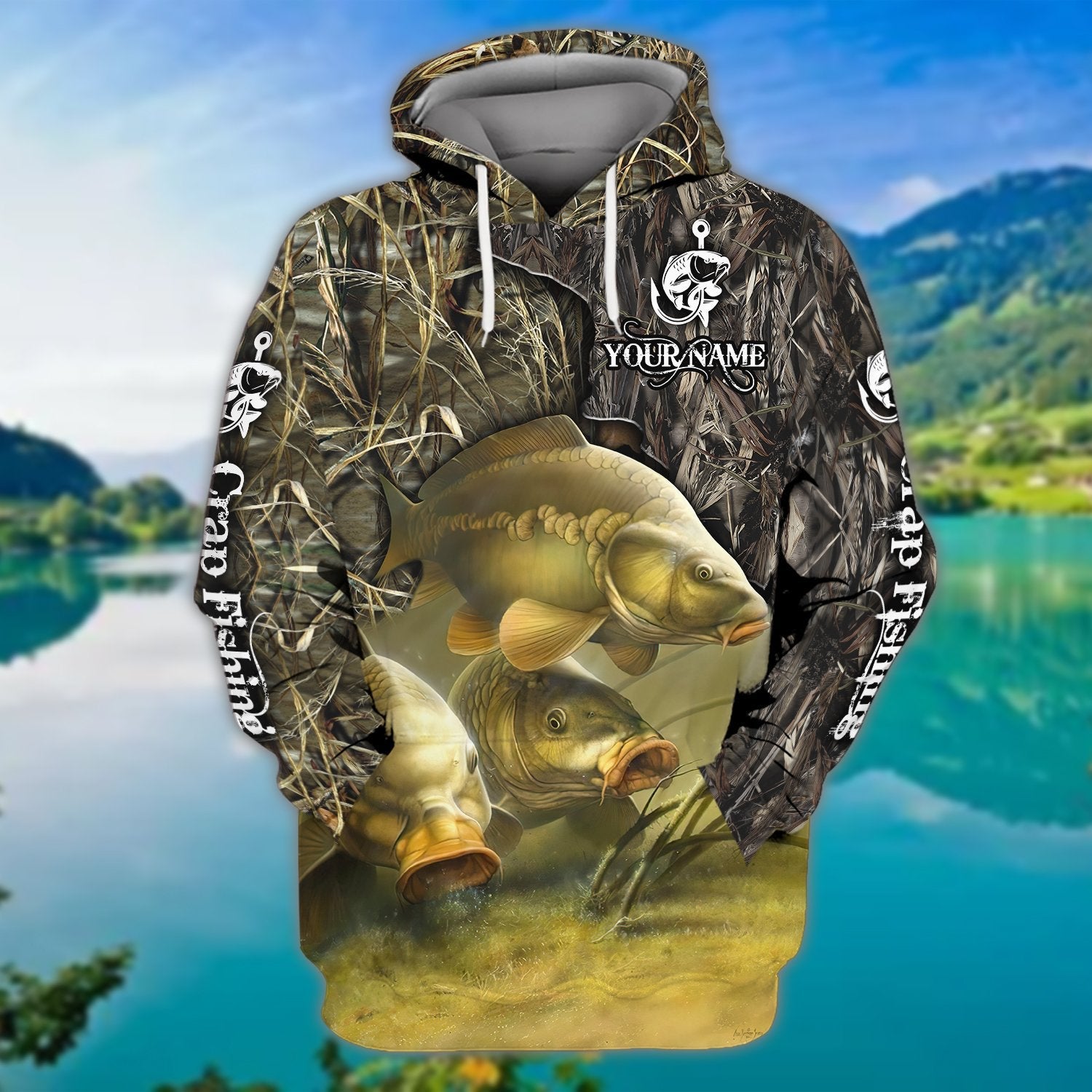 Crap Fishing - Personalized Name 3D Hoodie - CV98 HKM